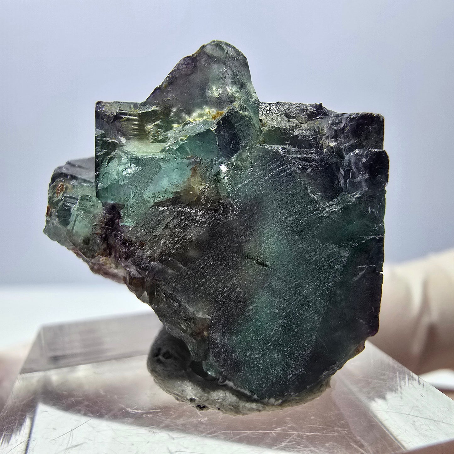 Phantom Fluorit Würfel Stufe, parkettiert, zonal Okorusu, Namibia 23*22*20mm