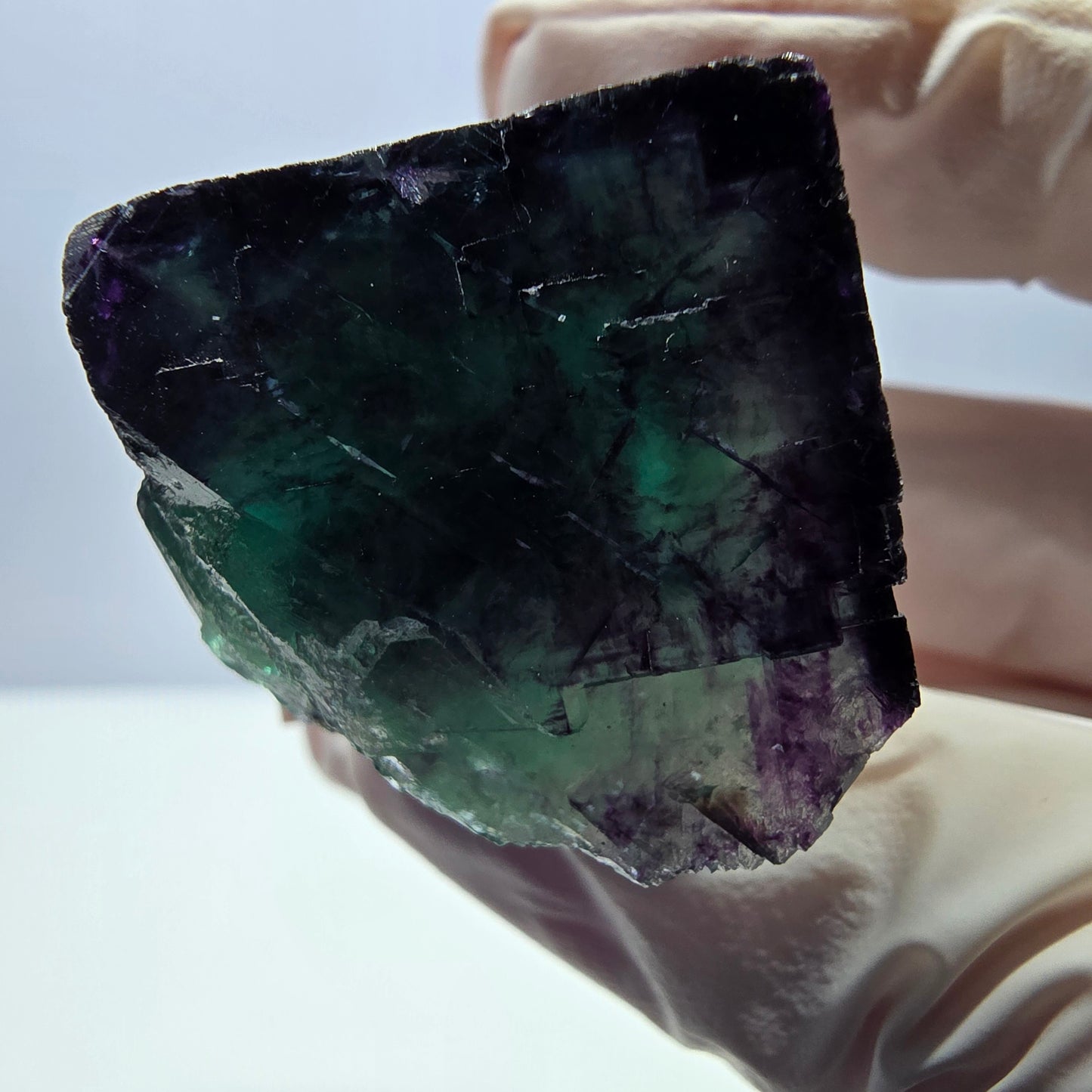 Phantom Fluorit Würfel Stufe, parkettiert grün lila Okorusu, Namibia 29*27*25mm
