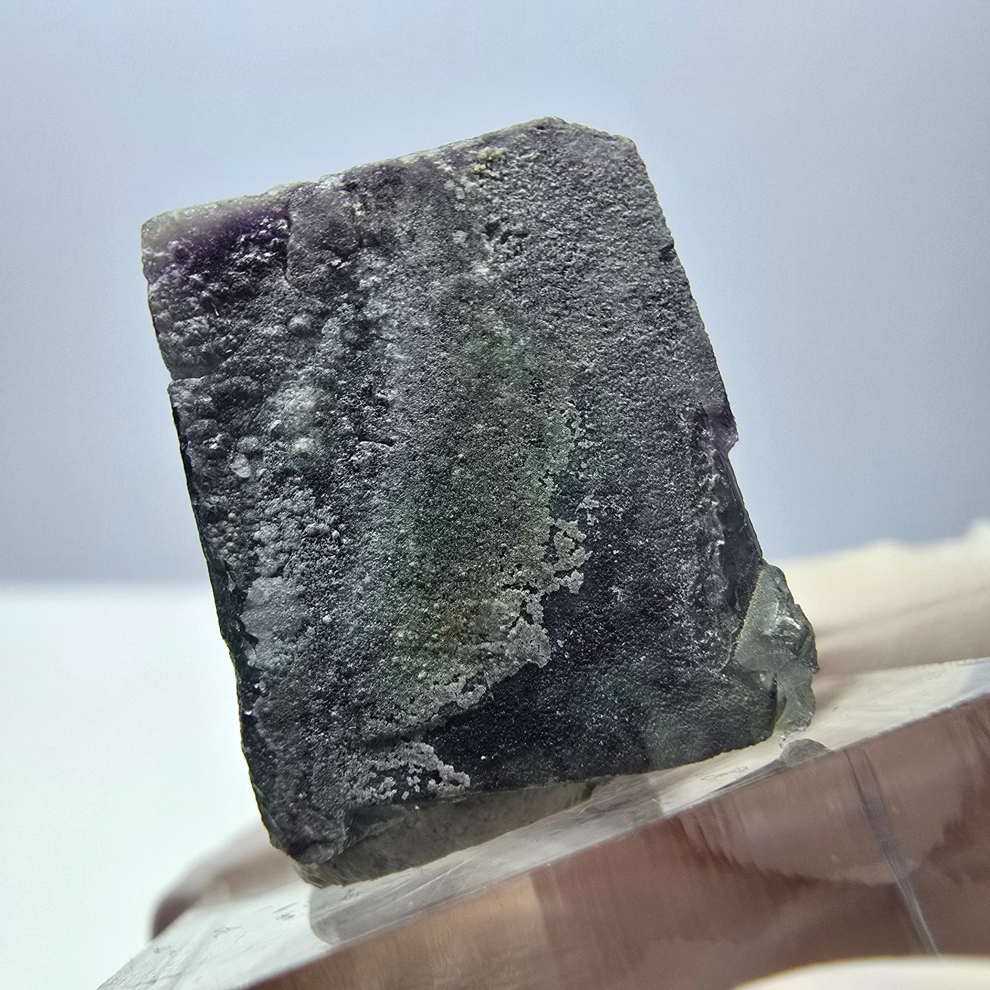 Phantom Fluorit Würfel Stufe, grün lila Okorusu, Namibia 25*21*16mm