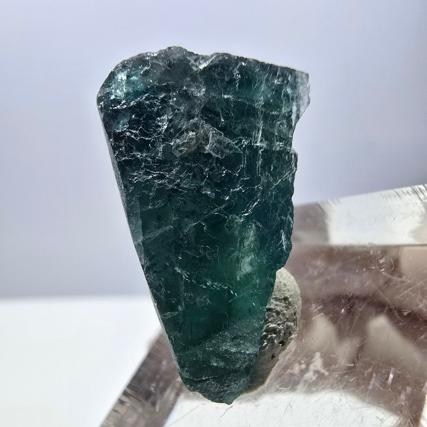 Phantom Fluorit Würfel Stufe, parkettiert grün lila Okorusu, Namibia 27*19*15mm