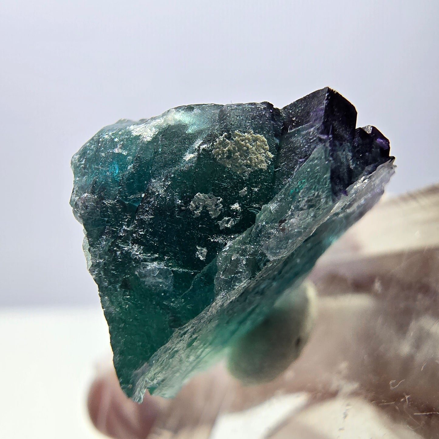 Phantom Fluorit Würfel Stufe, parkettiert grün lila Okorusu, Namibia 27*19*15mm