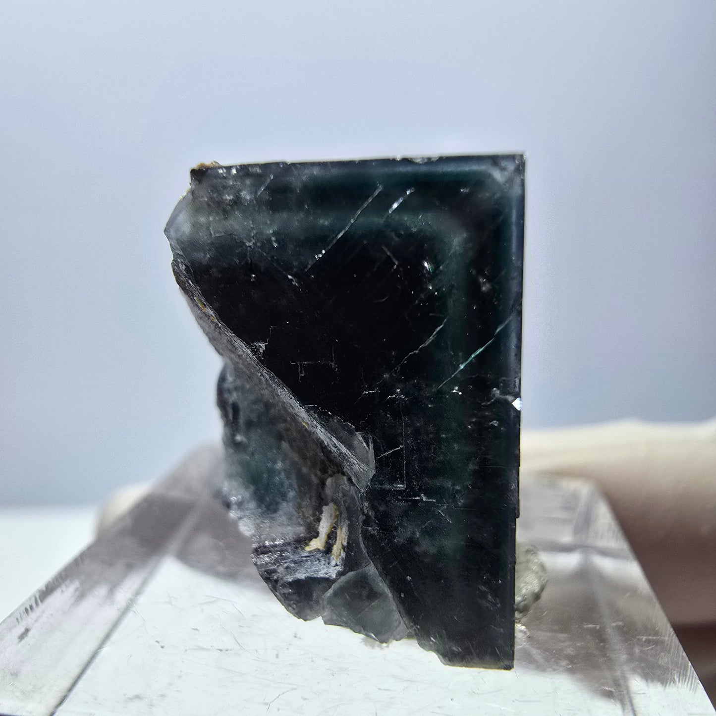 Phantom Fluorit Würfel Stufe, parkettiert grün lila Okorusu, Namibia 20*20*15mm