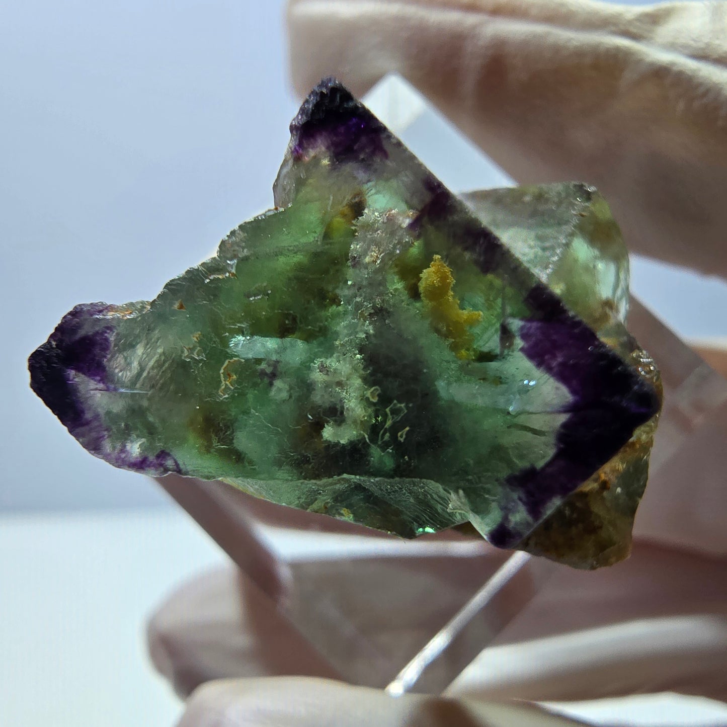 Phantom Fluorit Würfel Stufe, parkettiert, zonal Okorusu, Namibia 25*21*18mm