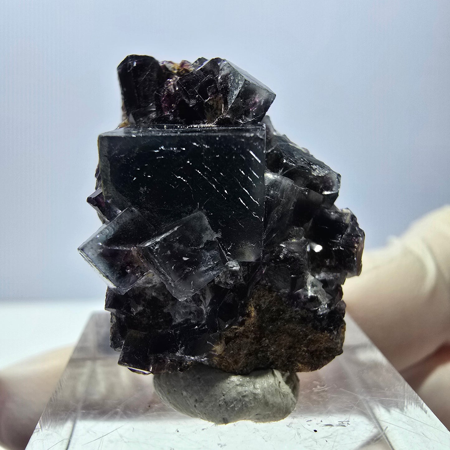 Phantom Fluorit Würfel Stufe, grün lila Okorusu, Namibia 27*21*20mm