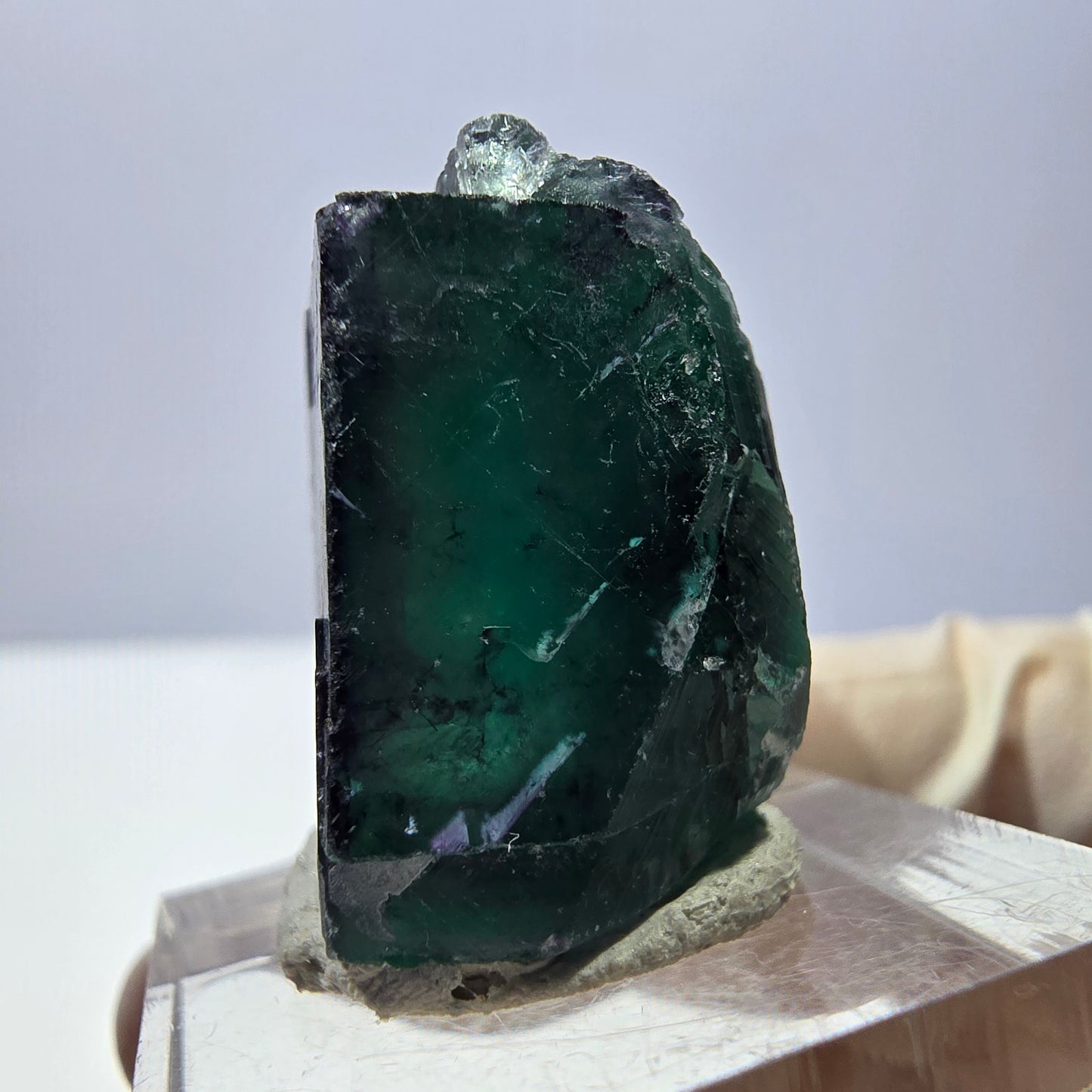Phantom Fluorit Würfel Stufe, parkettiert grün lila Okorusu, Namibia 26*25*16mm