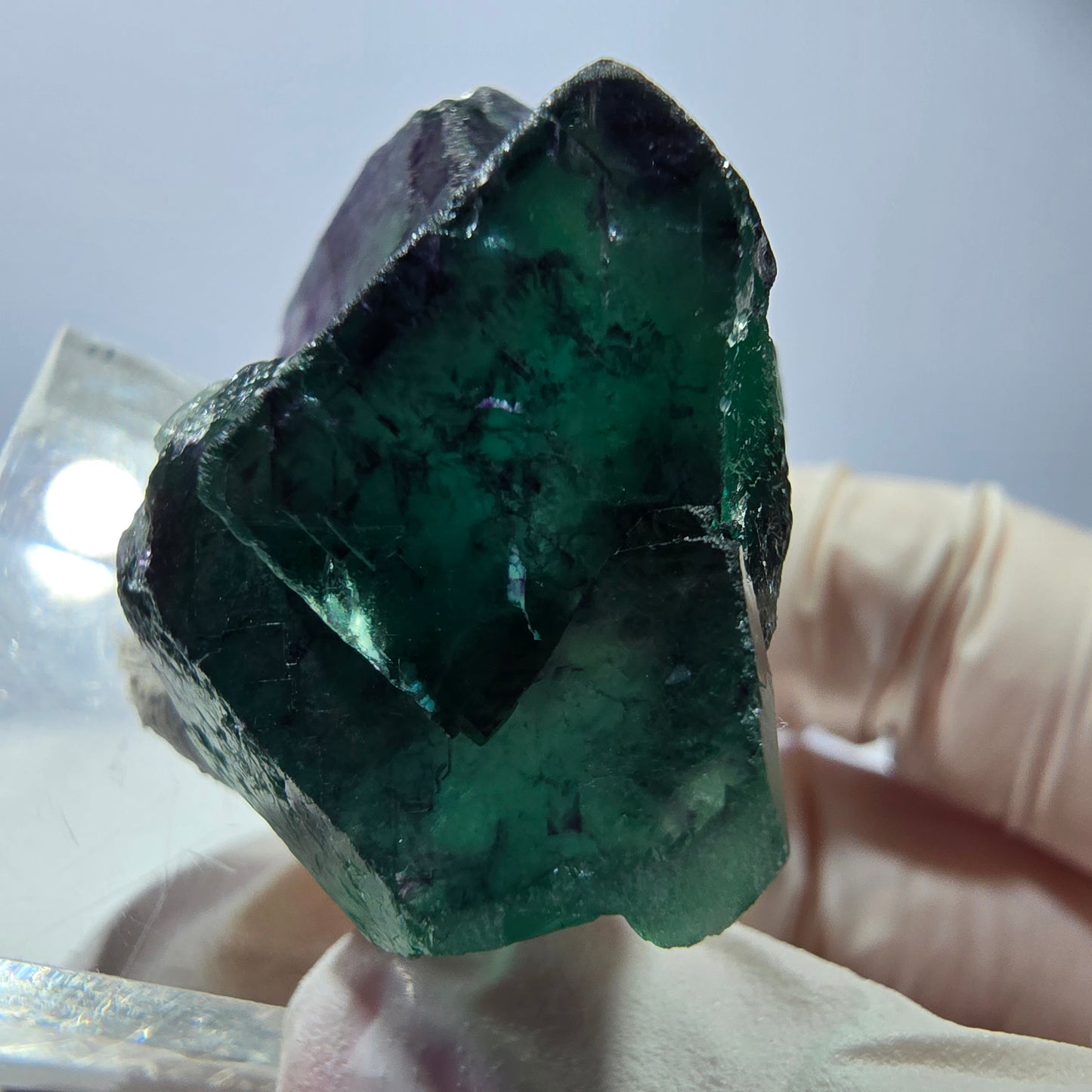 Phantom Fluorit Würfel Stufe, parkettiert grün lila Okorusu, Namibia 37*27*19mm