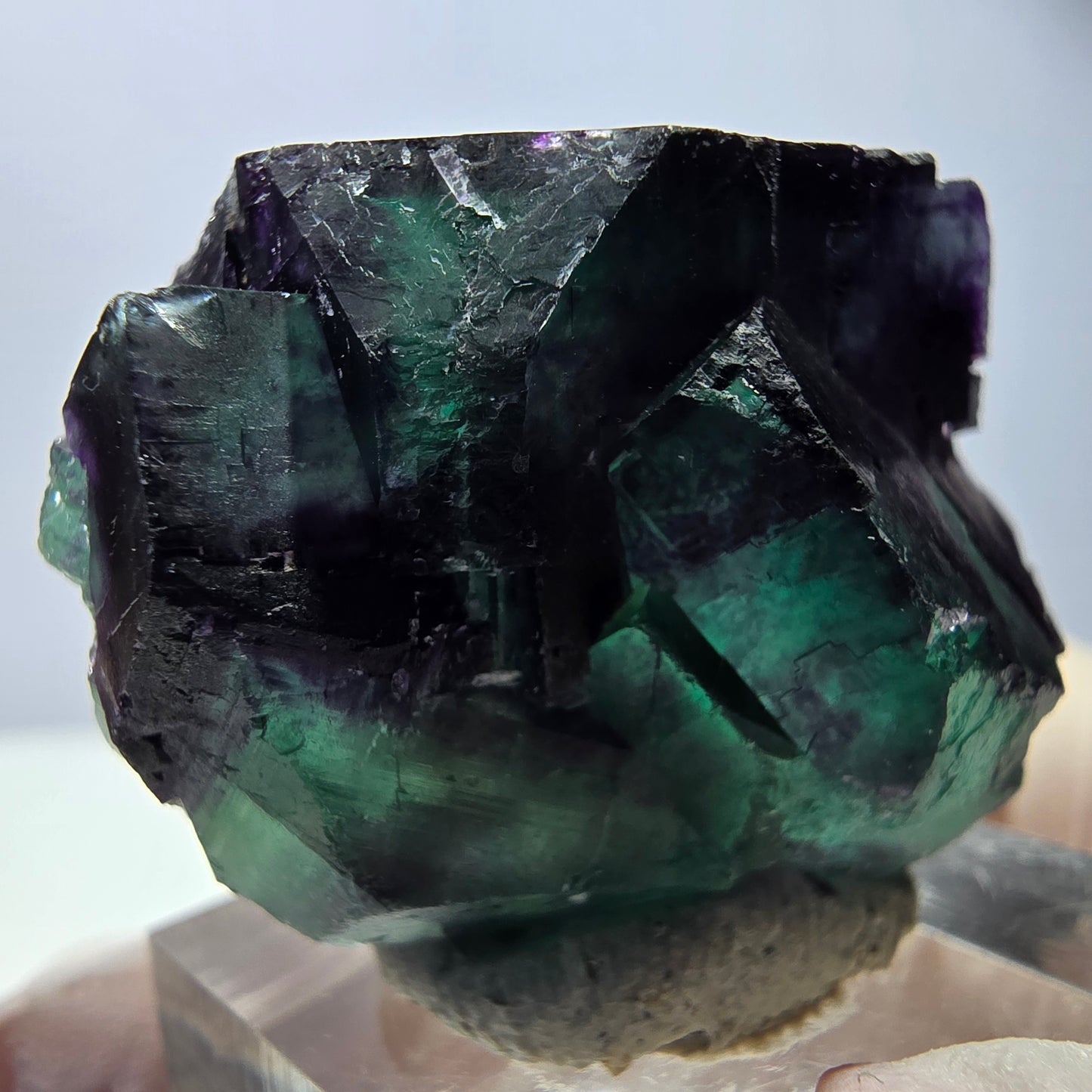 Phantom Fluorit Würfel Stufe, parkettiert grün lila Okorusu, Namibia 39*32*20mm