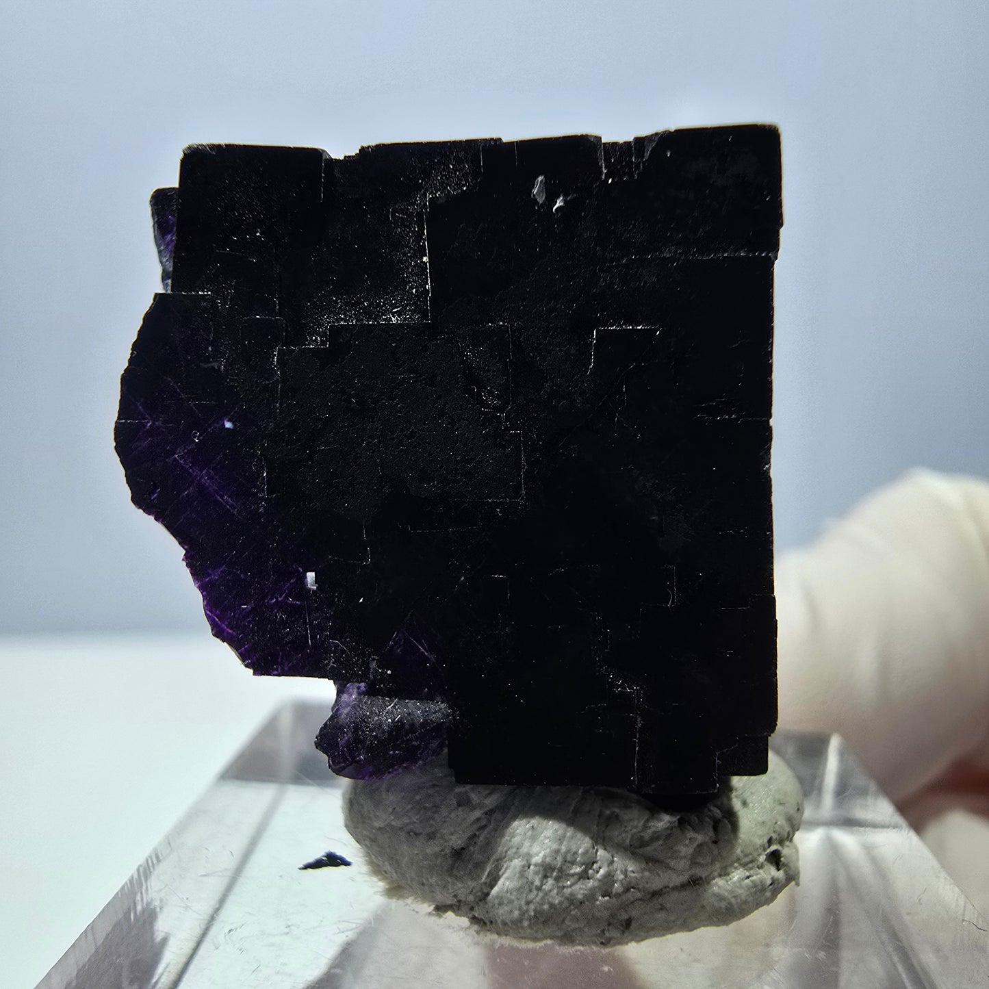 Phantom Fluorit Würfel Stufe grün lila zonal 11:11 Angel Pocket, Namibia 32*21*20mm