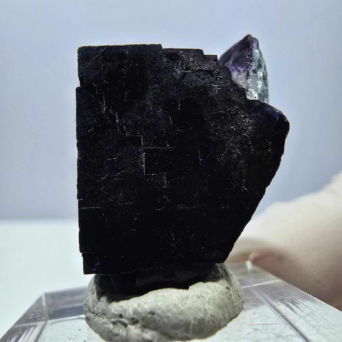 Phantom Fluorit Würfel Stufe grün lila zonal 11:11 Angel Pocket, Namibia 32*21*20mm
