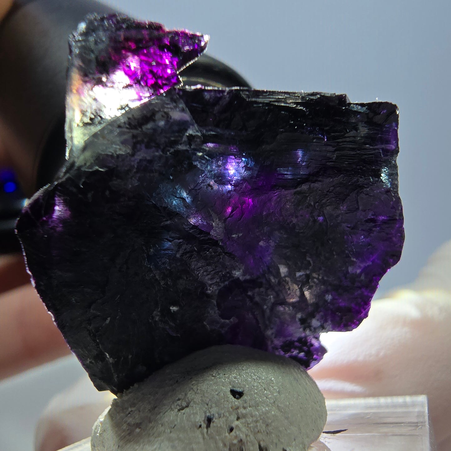 Phantom Fluorit Würfel Stufe grün lila zonal 11:11 Angel Pocket, Namibia 32*21*20mm