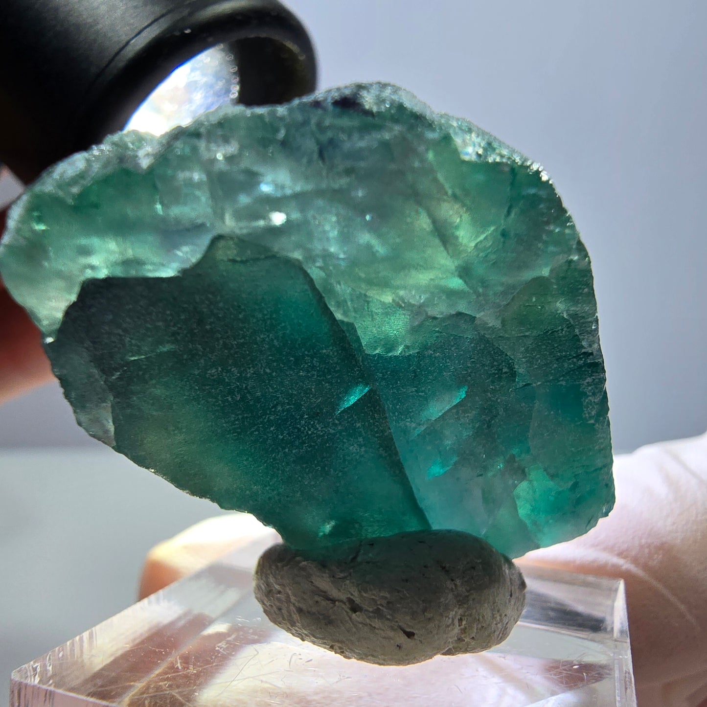 Phantom Fluorit Würfel Stufe grün lila zonal 11:11 Angel Pocket, Namibia 35*28*22mm