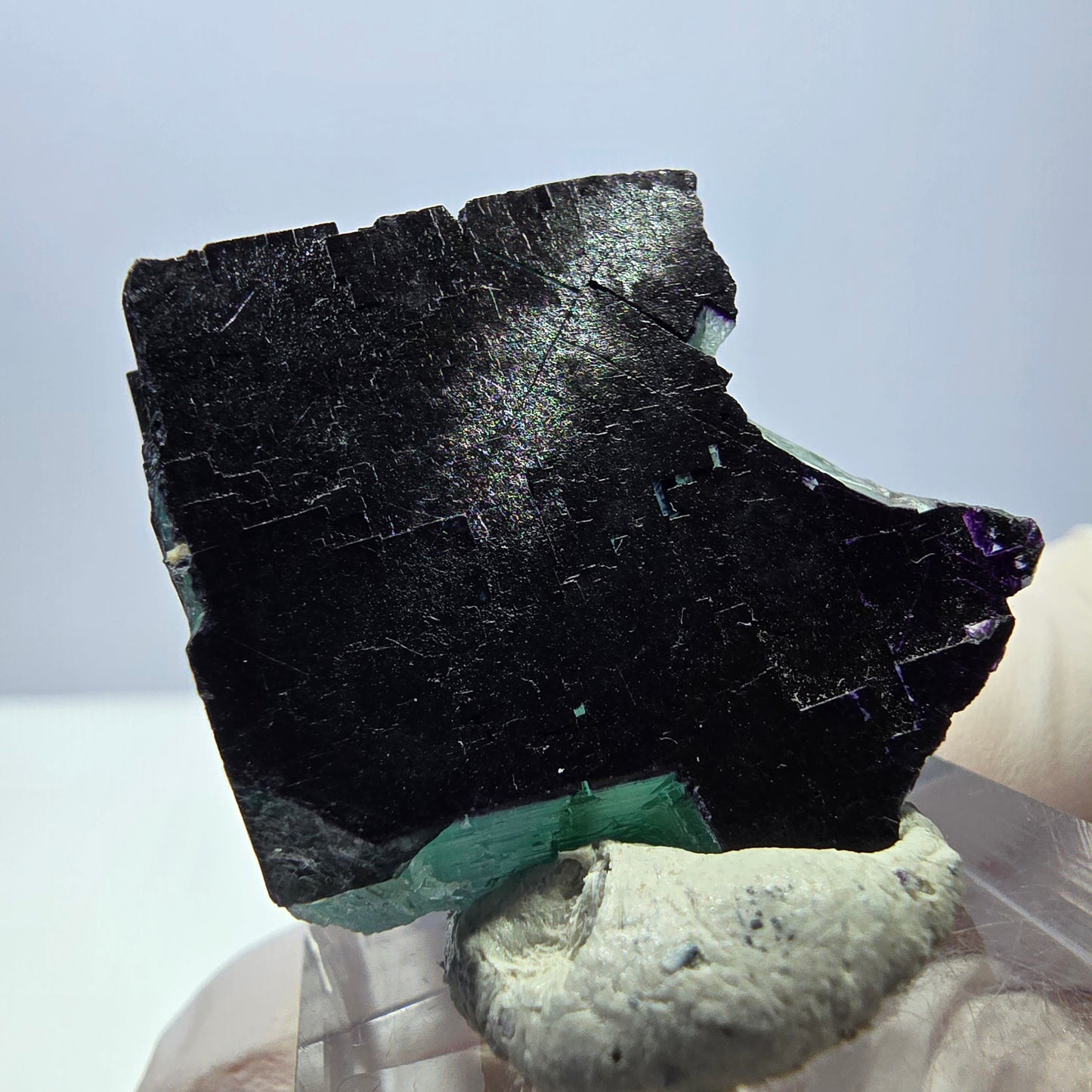 Phantom Fluorit Würfel Stufe grün lila zonal 11:11 Angel Pocket, Namibia 39*30*21mm