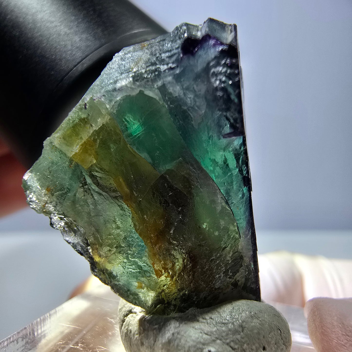 Phantom Fluorit Würfel Stufe grün lila zonal 11:11 Angel Pocket, Namibia 27*23*18mm