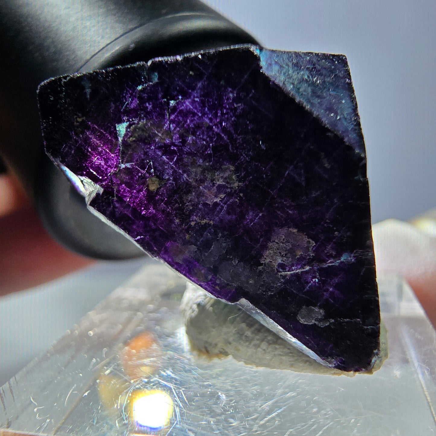 Phantom Fluorit Würfel Stufe grün lila zonal 11:11 Angel Pocket, Namibia 20*19*19mm