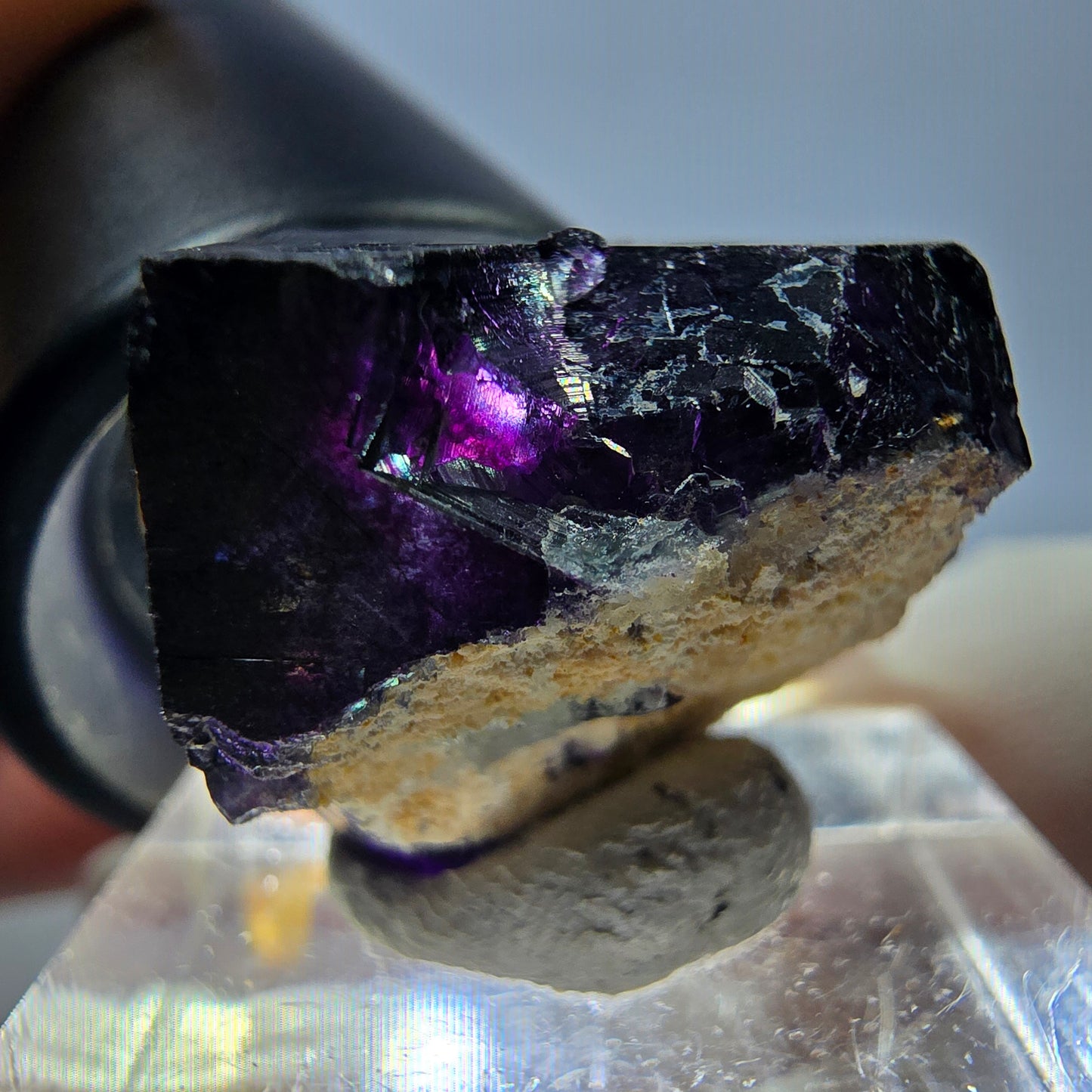 Phantom Fluorit Würfel Stufe grün lila zonal 11:11 Angel Pocket, Namibia 19*18*17mm