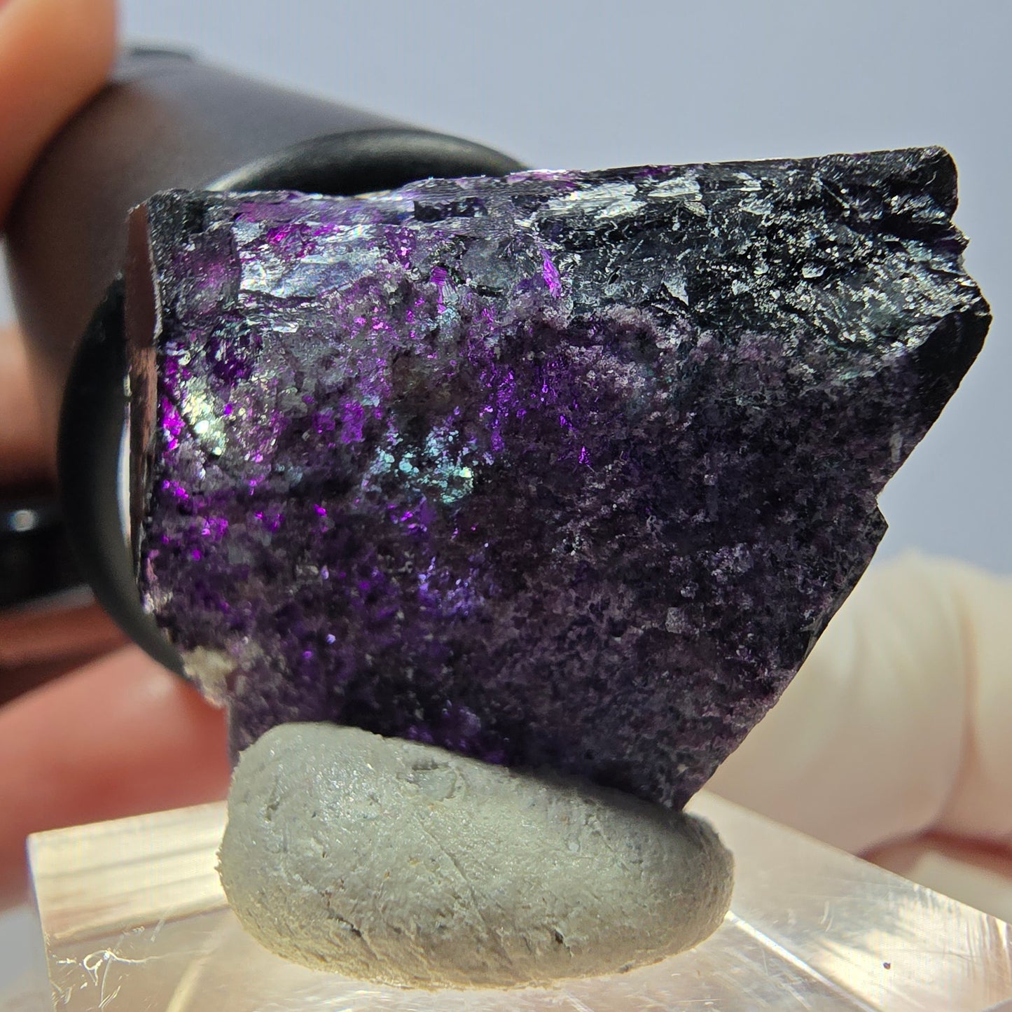 Phantom Fluorit Würfel Stufe grün lila zonal 11:11 Angel Pocket, Namibia 24*22*22mm