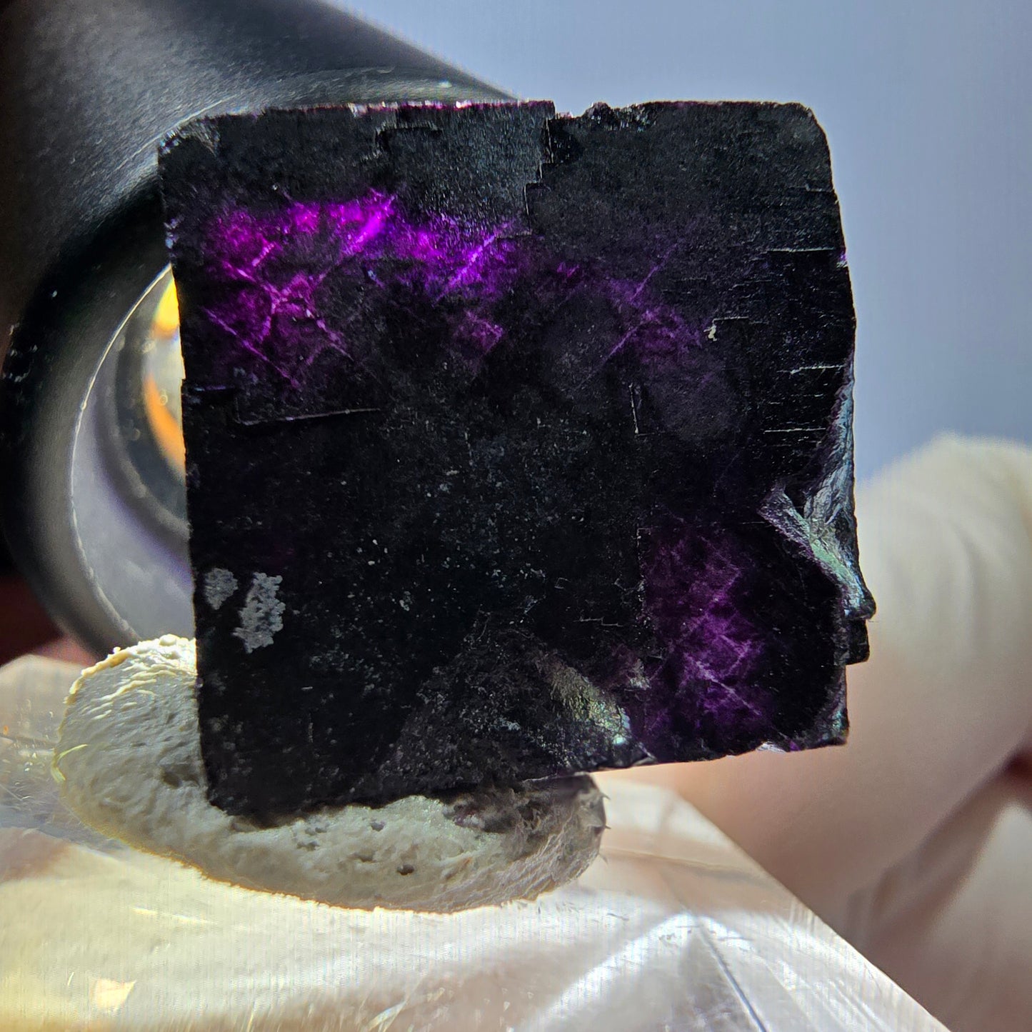 Phantom Fluorit Würfel Stufe grün lila zonal 11:11 Angel Pocket, Namibia 19*19*18mm