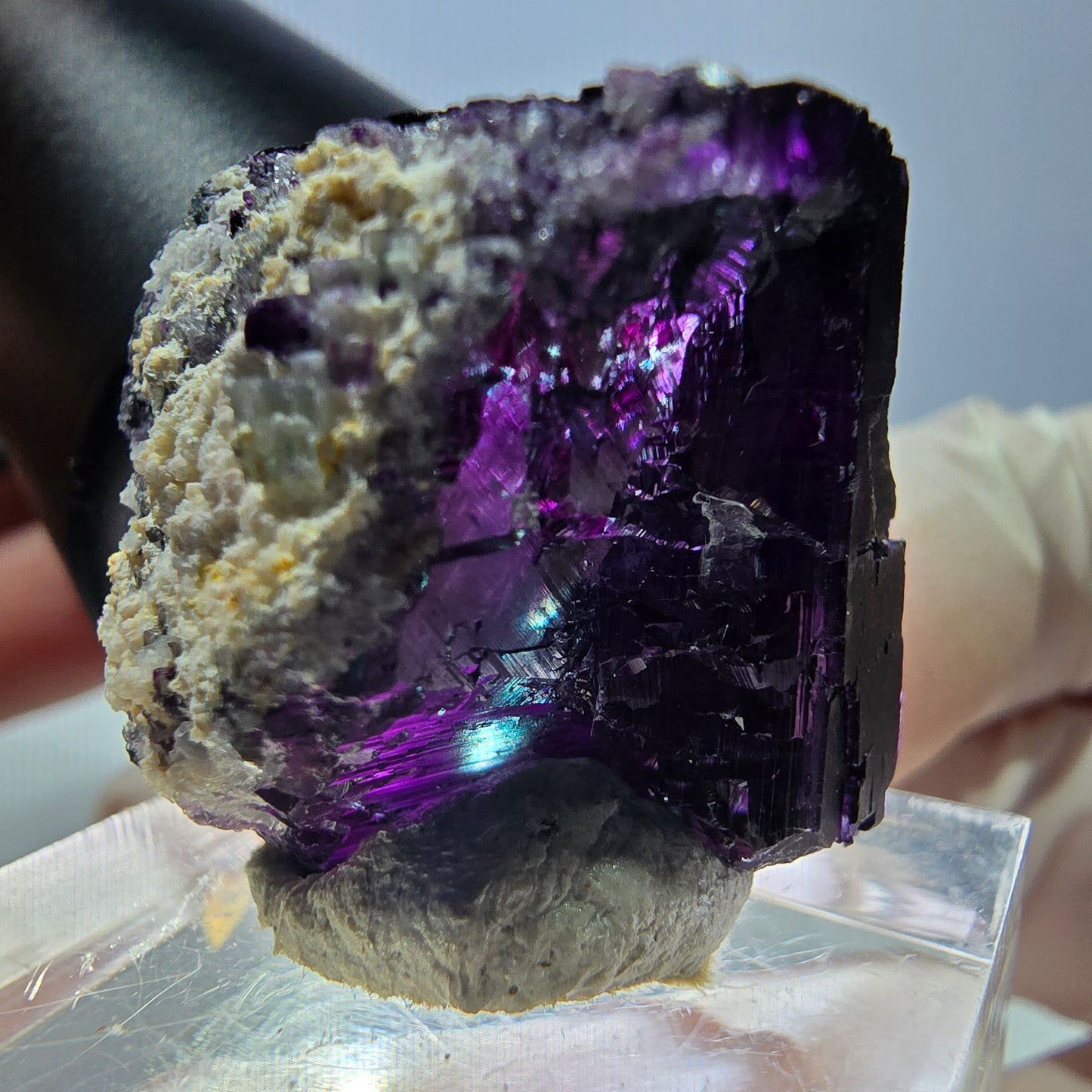 Phantom Fluorit Würfel Stufe grün lila zonal 11:11 Angel Pocket, Namibia 22*22*20mm