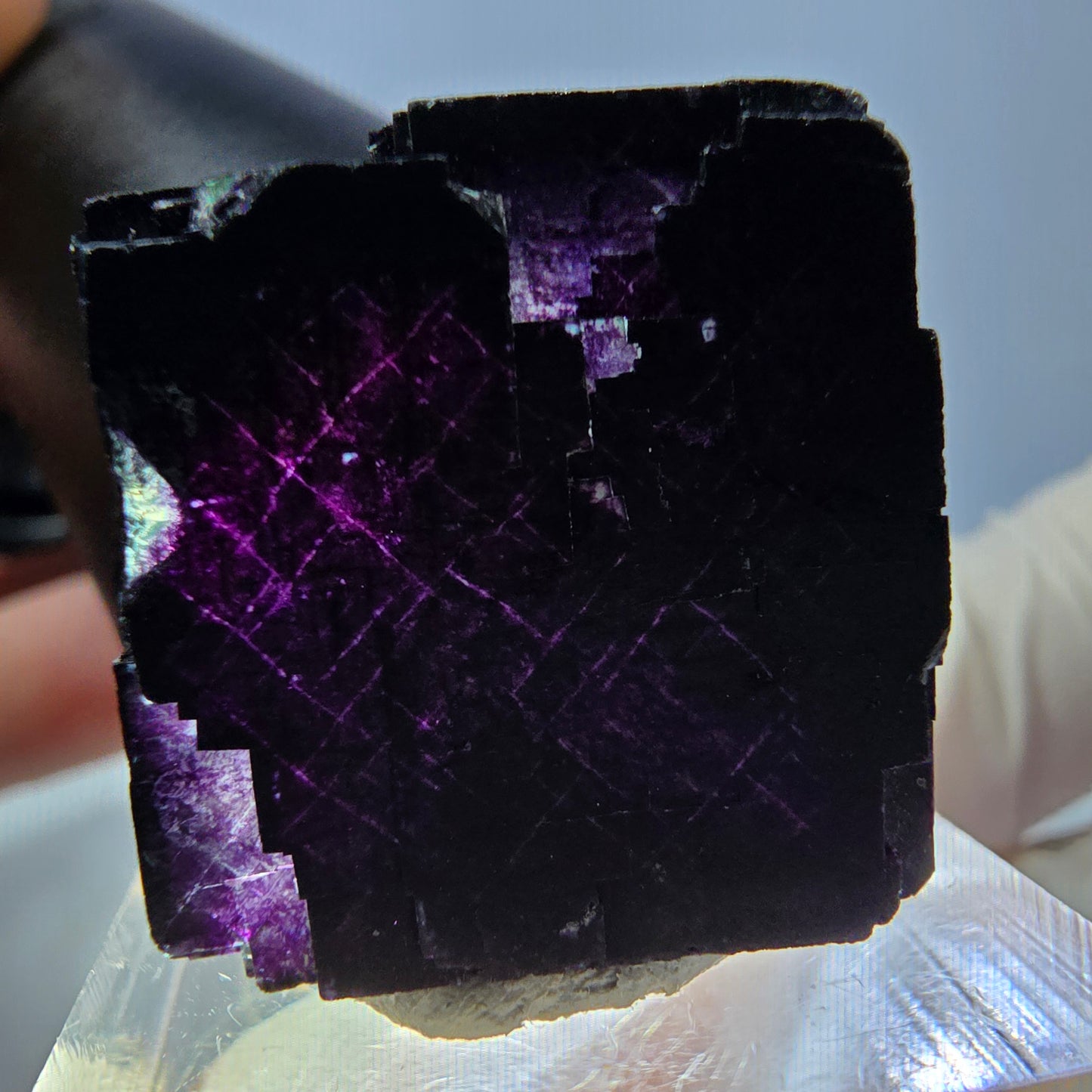 Phantom Fluorit Würfel Stufe grün lila zonal 11:11 Angel Pocket, Namibia 22*22*20mm