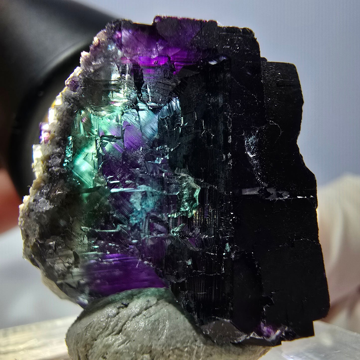 Phantom Fluorit Würfel Stufe grün lila zonal 11:11 Angel Pocket, Namibia 22*22*20mm
