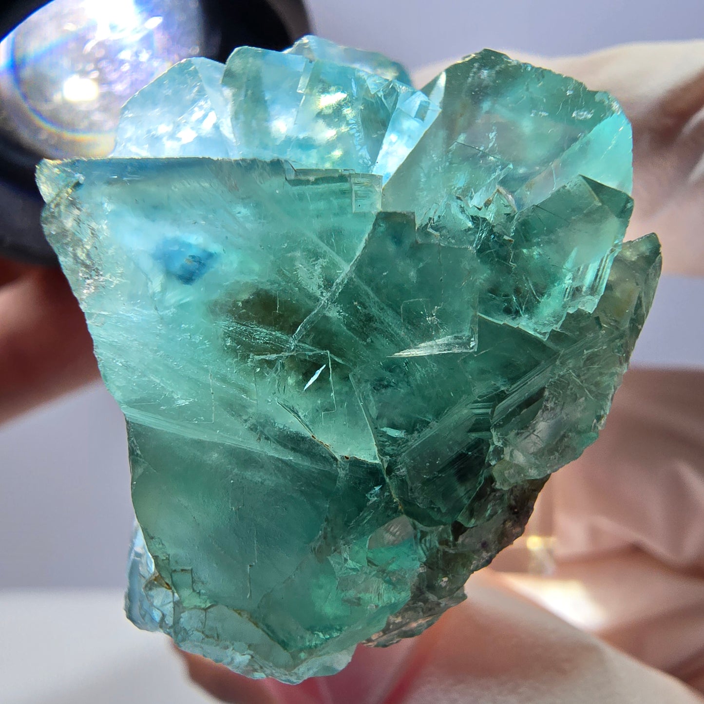 Spécimen de cube de fluorite fantôme, parquet vert Okorusu, Namibie 37 x 30 x 27 mm