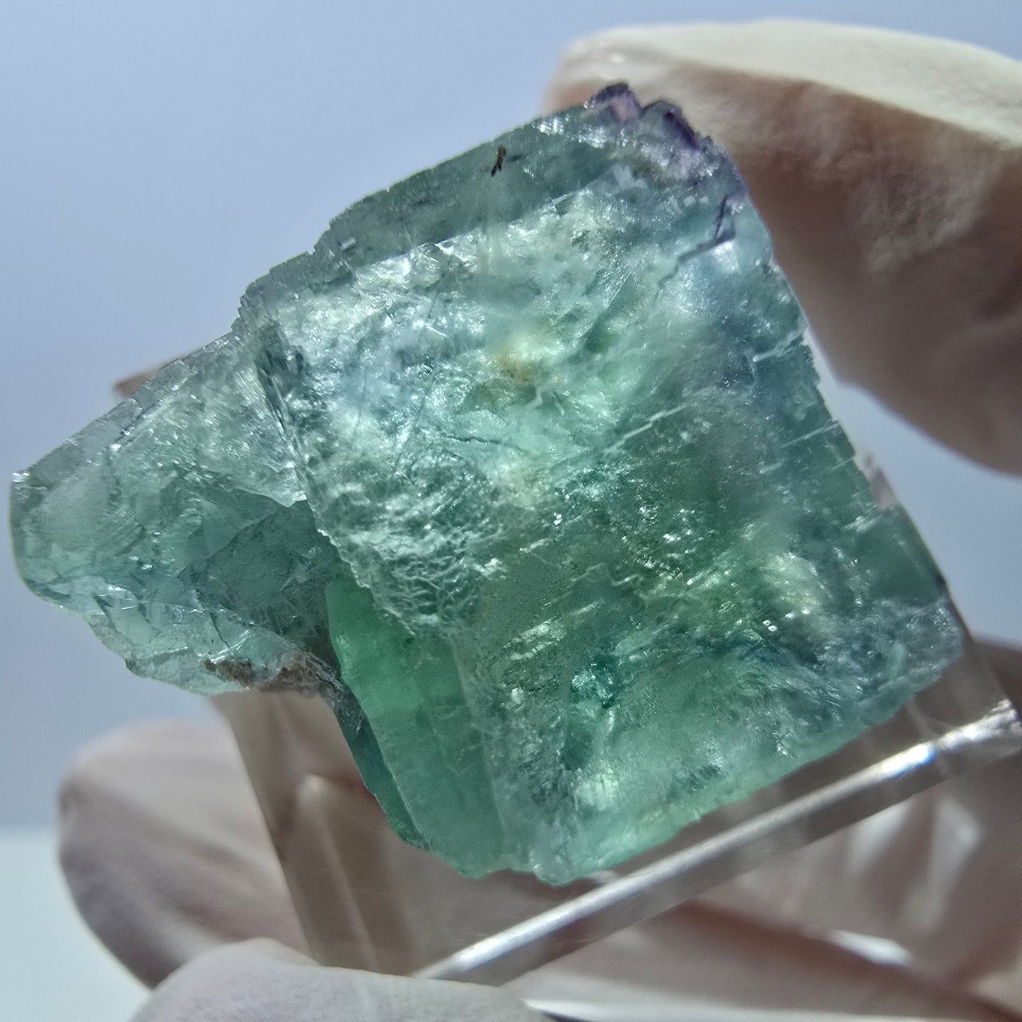 Phantom Fluorit Würfel Stufe, grün parkettiert Okorusu, Namibia 22*20*18mm