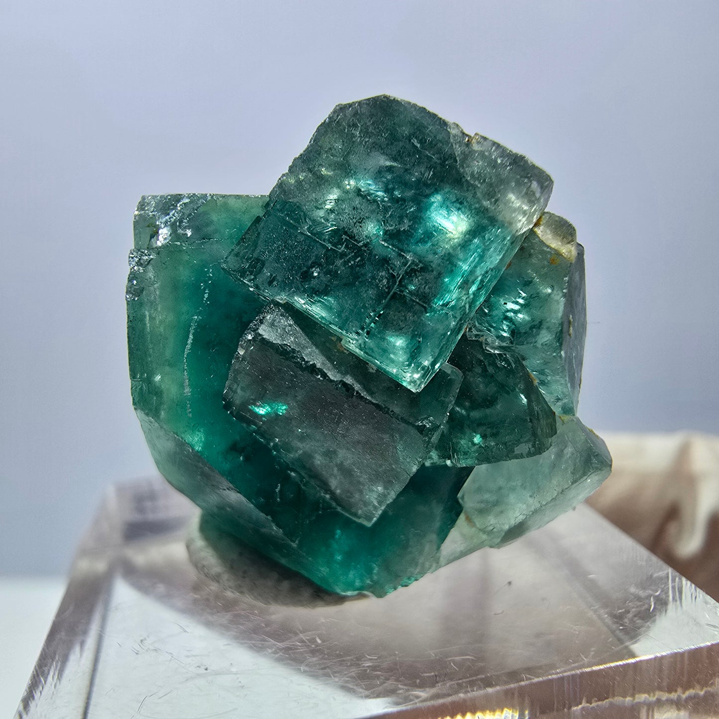 Spécimen de cube de fluorite fantôme, parquet vert Okorusu, Namibie 30*22*20 mm