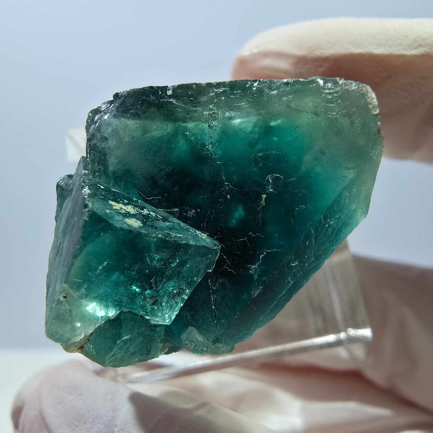 Spécimen de cube de fluorite fantôme, parquet vert Okorusu, Namibie 30*22*20 mm