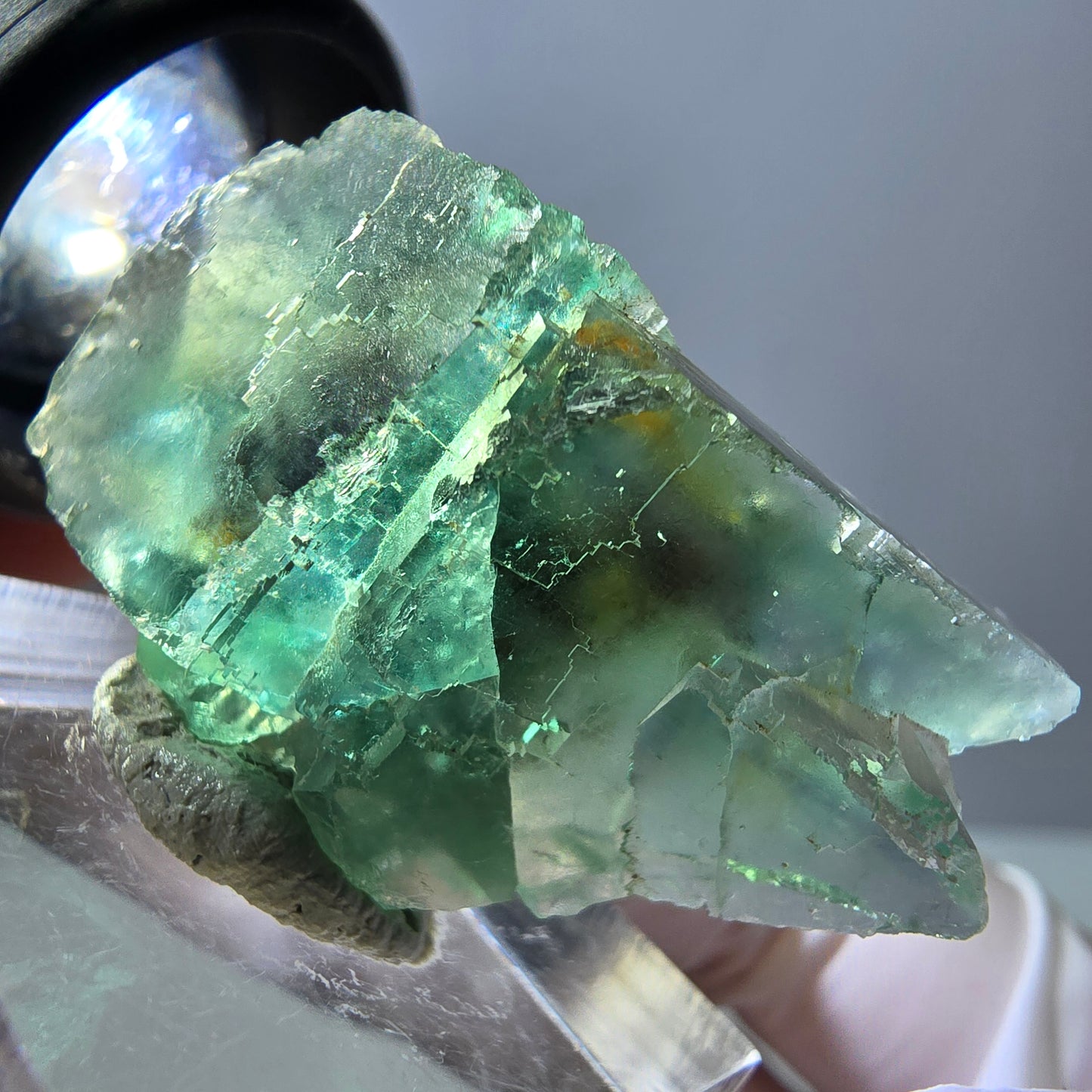 Spécimen de cube de fluorite fantôme, parquet vert Okorusu, Namibie 38 x 25 x 13 mm