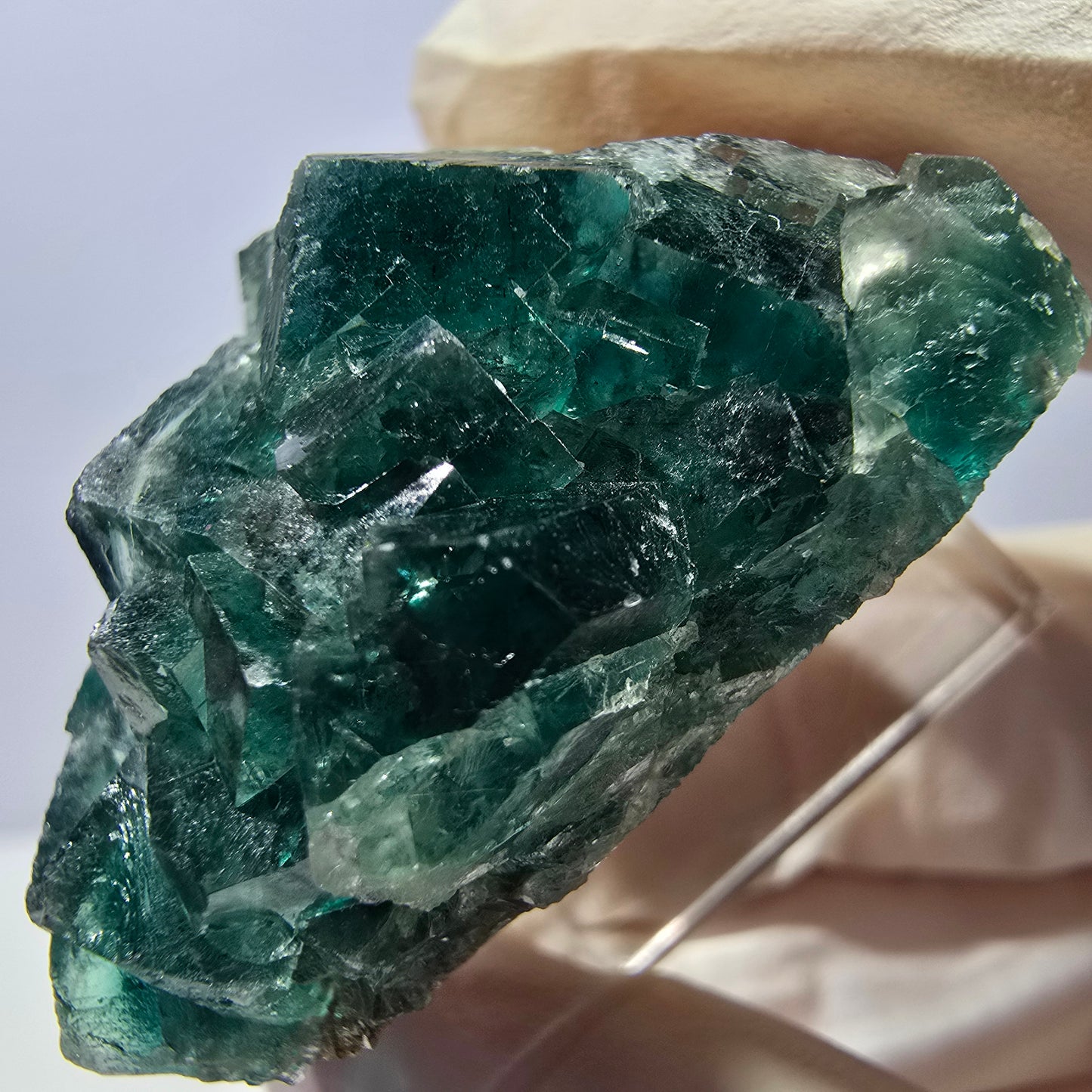 Spécimen de cube de fluorite fantôme, parquet vert Okorusu, Namibie 41 x 26 x 21 mm