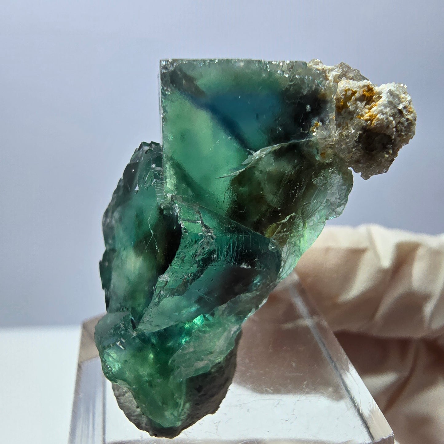 Phantom Fluorit Würfel Stufe, grün parkettiert Okorusu, Namibia 38*24*23mm