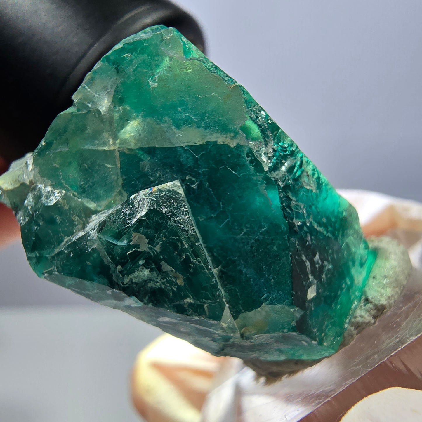 Spécimen de cube de fluorite fantôme, parquet vert Okorusu, Namibie 31*30*19 mm