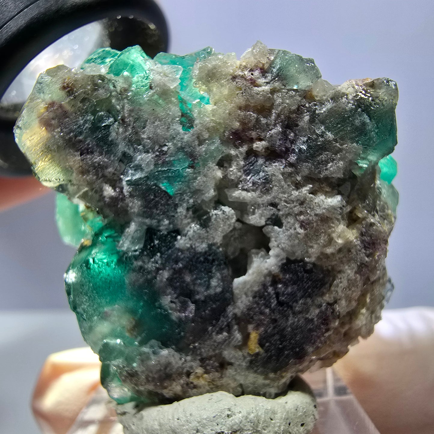 Spécimen de cube de fluorite fantôme, parquet vert Okorusu, Namibie 34 x 37 x 22 mm