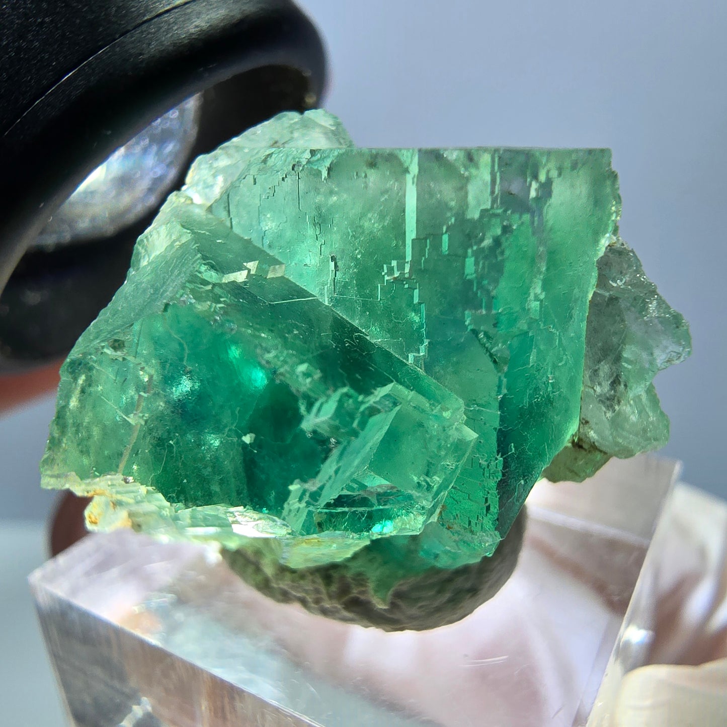Phantom Fluorit Würfel Stufe, grün parkettiert Okorusu, Namibia 26*21*21mm