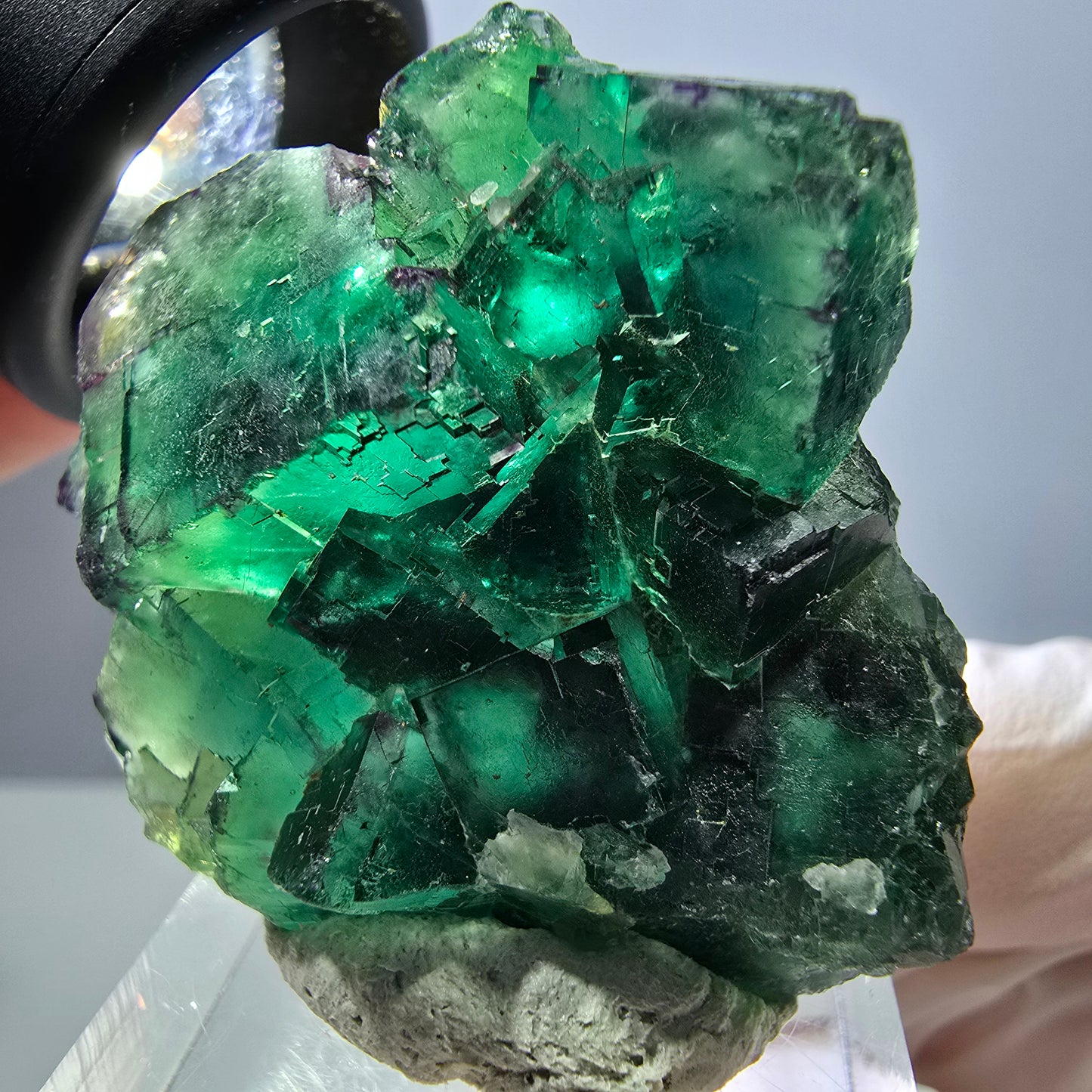 Spécimen de cube de fluorite fantôme, parquet vert Okorusu, Namibie 41 x 34 x 19 mm