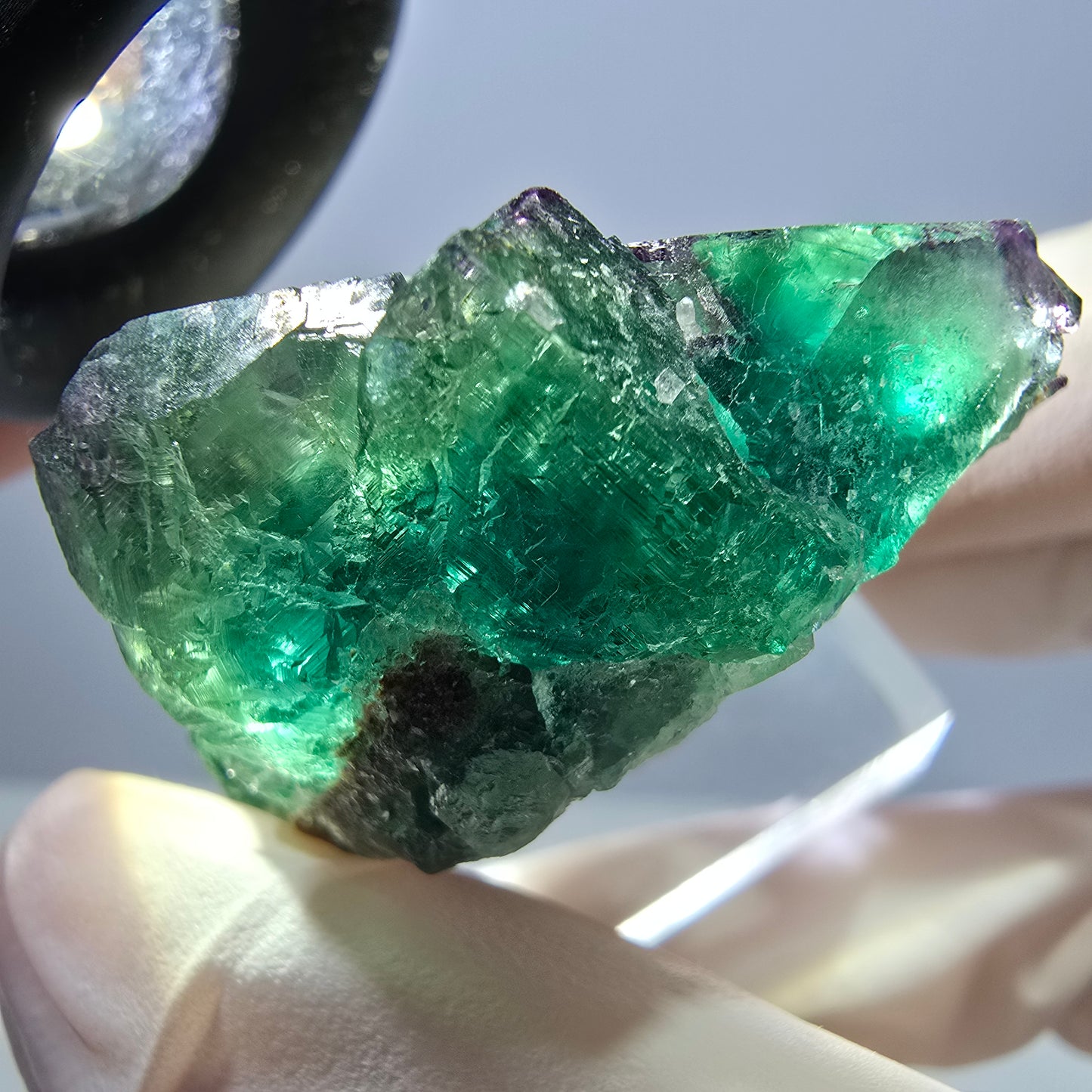 Spécimen de cube de fluorite fantôme, parquet vert Okorusu, Namibie 41 x 34 x 19 mm