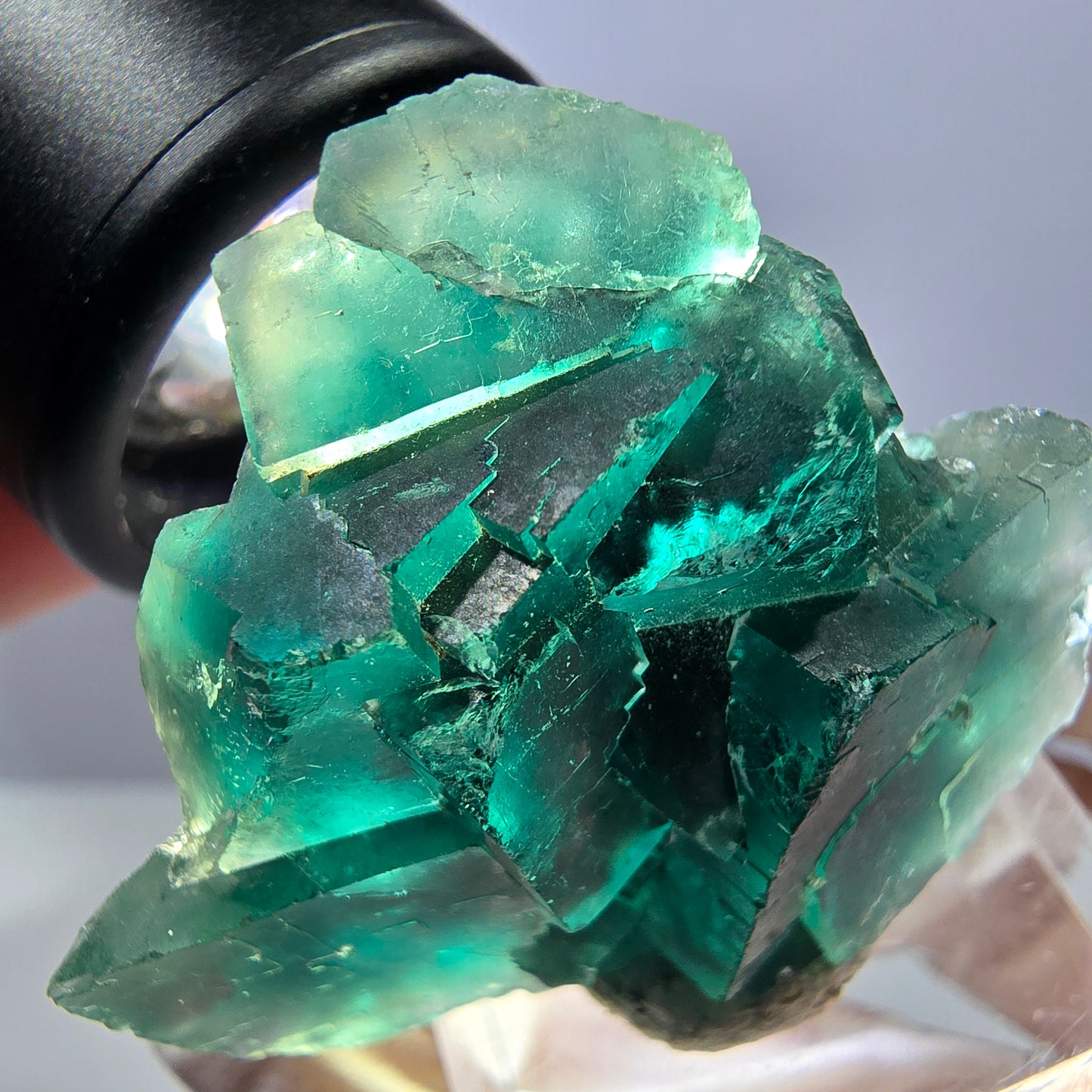 Spécimen de cube de fluorite fantôme, parquet vert Okorusu, Namibie 39 x 34 x 18 mm