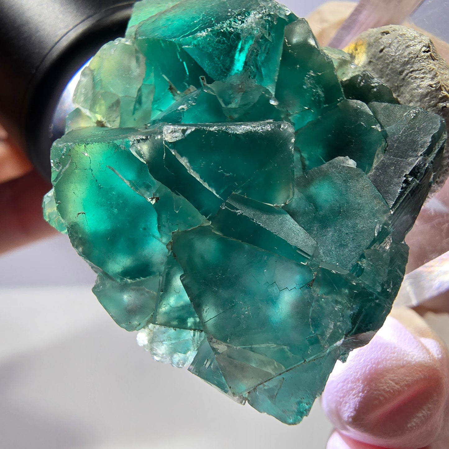 Phantom Fluorit Würfel Stufe, grün parkettiert Okorusu, Namibia 41*36*13mm