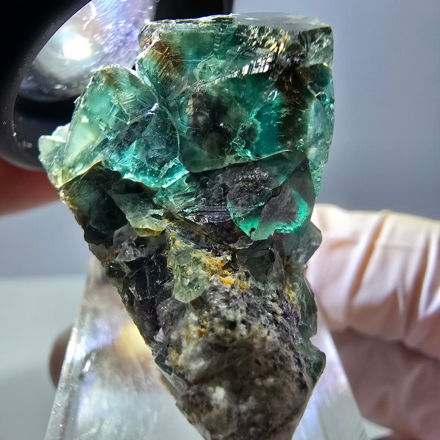 Spécimen de cube de fluorite fantôme, parquet vert Okorusu, Namibie 32 x 26 x 24 mm