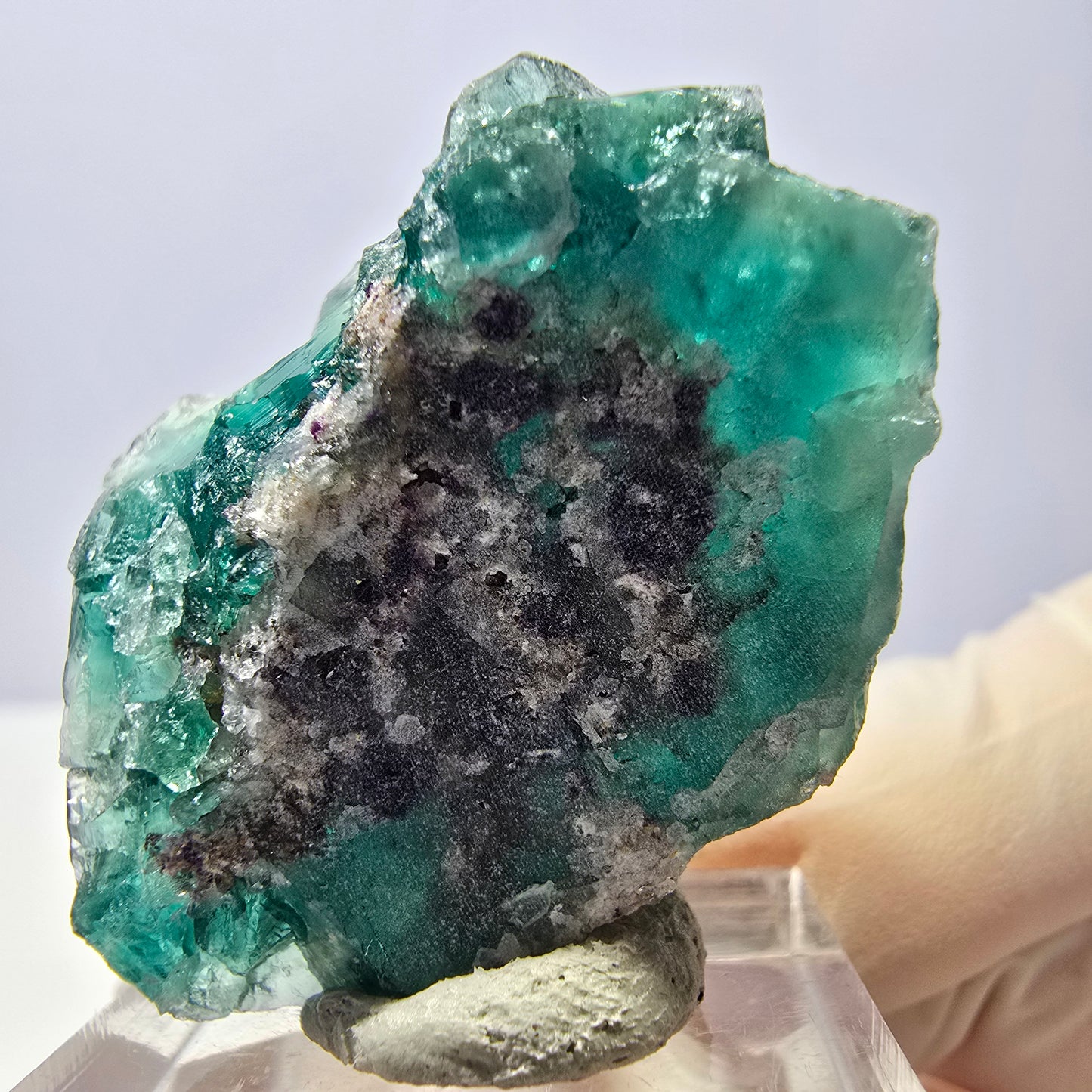 Spécimen de cube de fluorite fantôme, parquet vert Okorusu, Namibie 37 x 29 x 20 mm