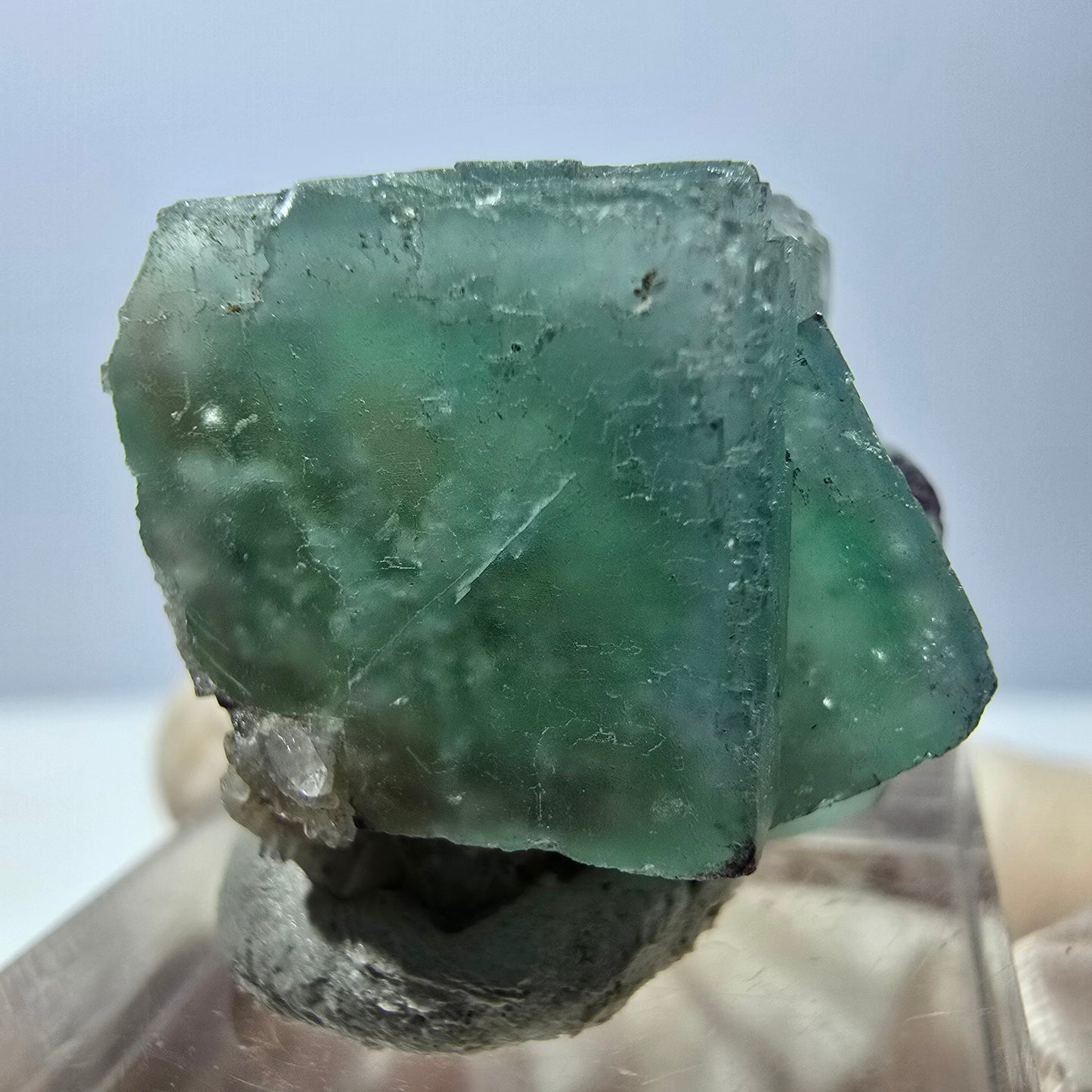 Phantom Fluorit Würfel Stufe, grün parkettiert Okorusu, Namibia 23*23*22mm