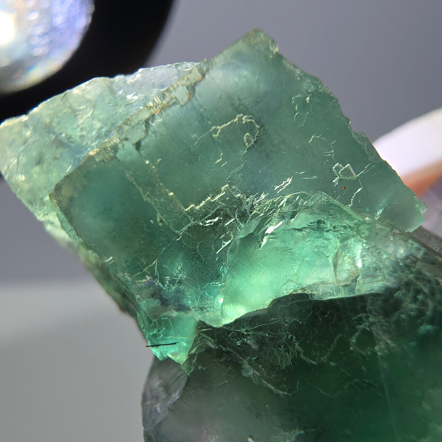 Phantom Fluorit Würfel Stufe, grün parkettiert Okorusu, Namibia 30*20*13mm