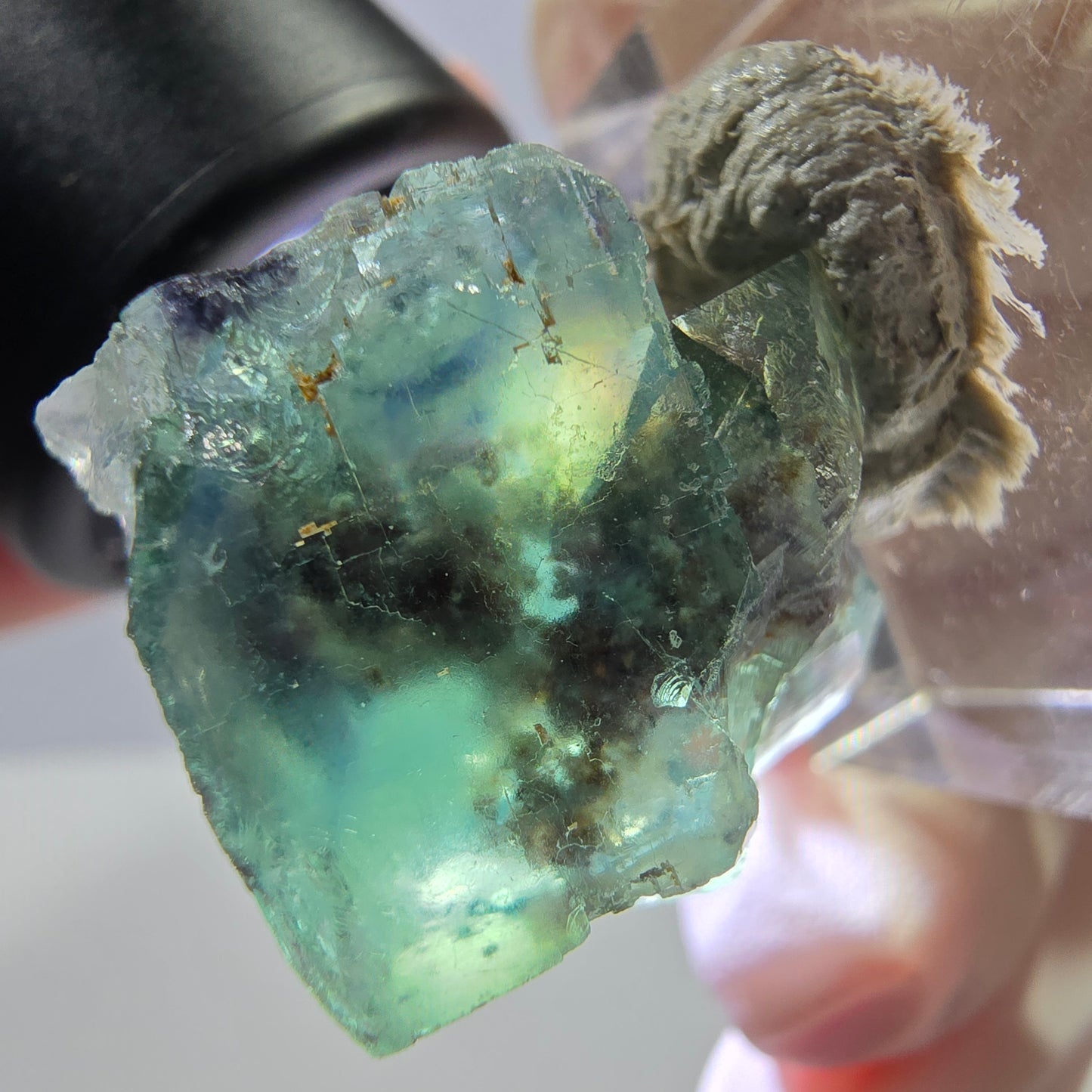 Spécimen de cube de fluorite fantôme, parquet vert Okorusu, Namibie 22 x 19 x 16 mm