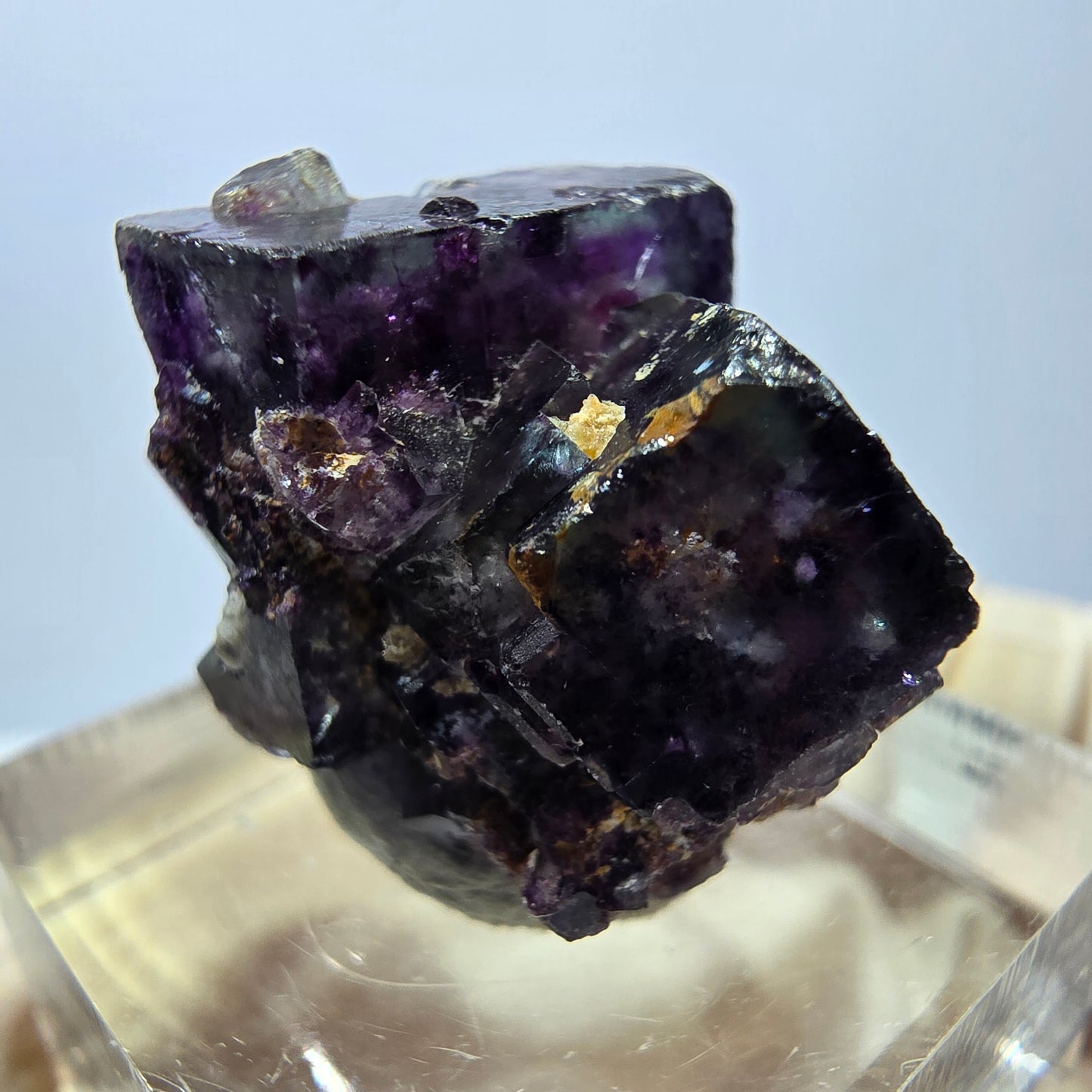 Phantom Fluorit Würfel Stufe, grün lila Okorusu, Namibia 24*21*17mm