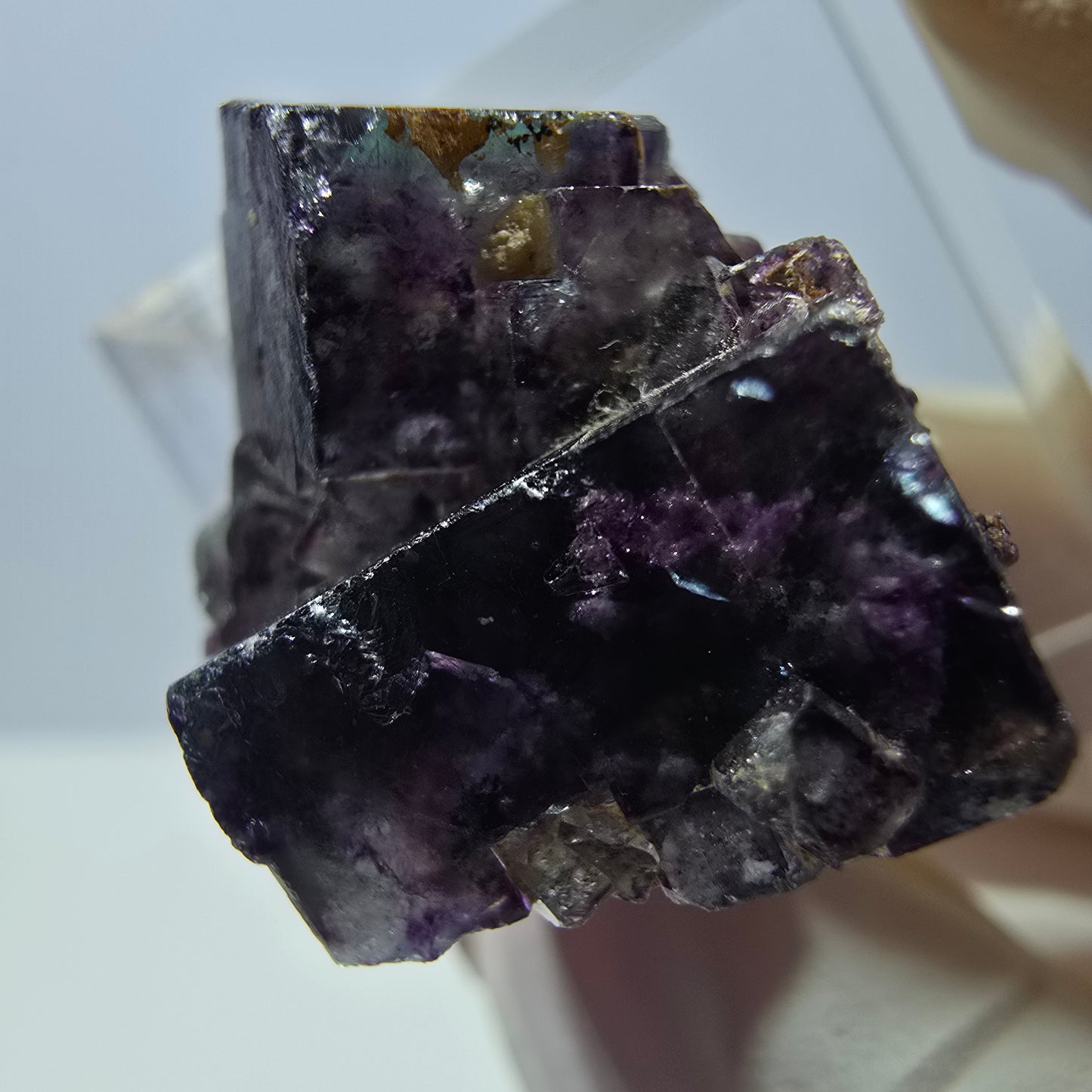 Phantom Fluorit Würfel Stufe, grün lila Okorusu, Namibia 24*21*17mm