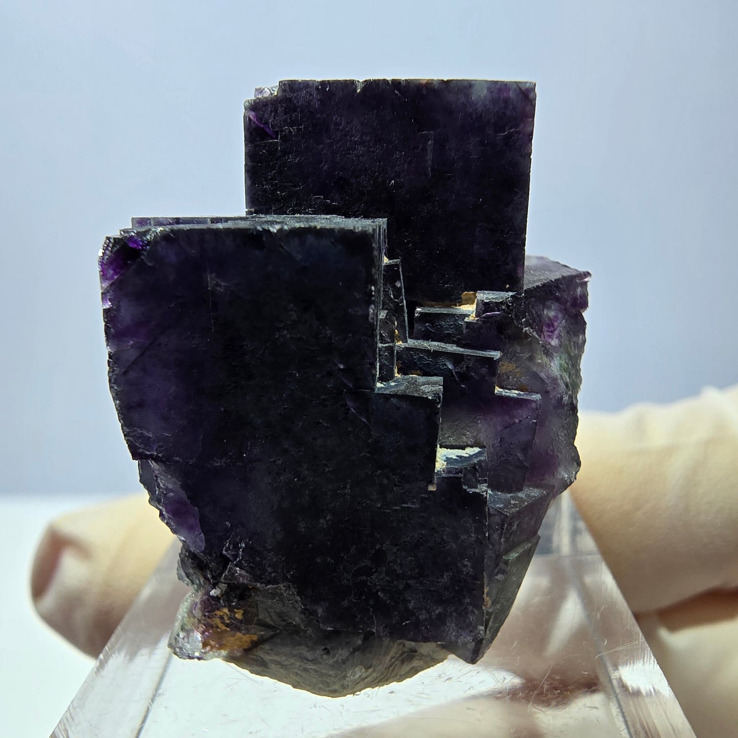 Phantom Fluorit Würfel Stufe, grün lila Okorusu, Namibia 33*24*18mm