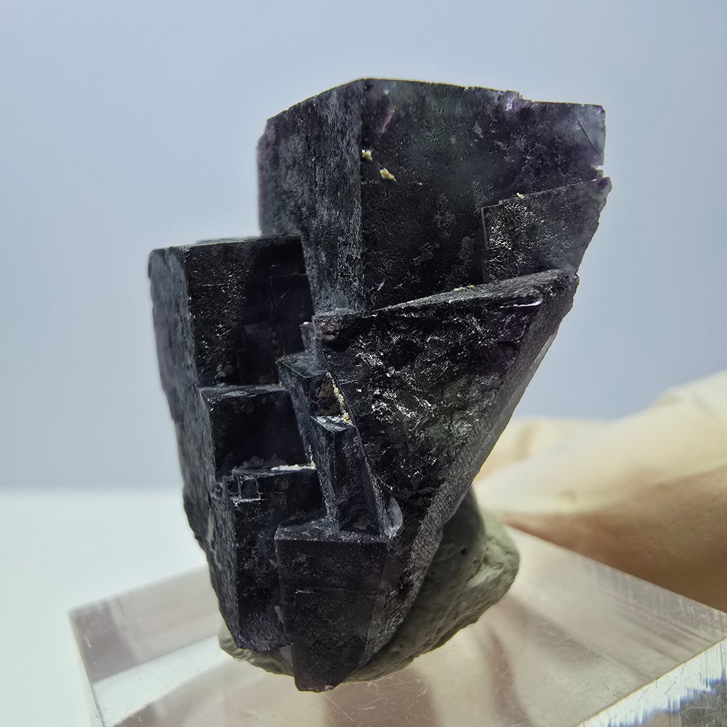 Phantom Fluorit Würfel Stufe, grün lila Okorusu, Namibia 33*24*18mm