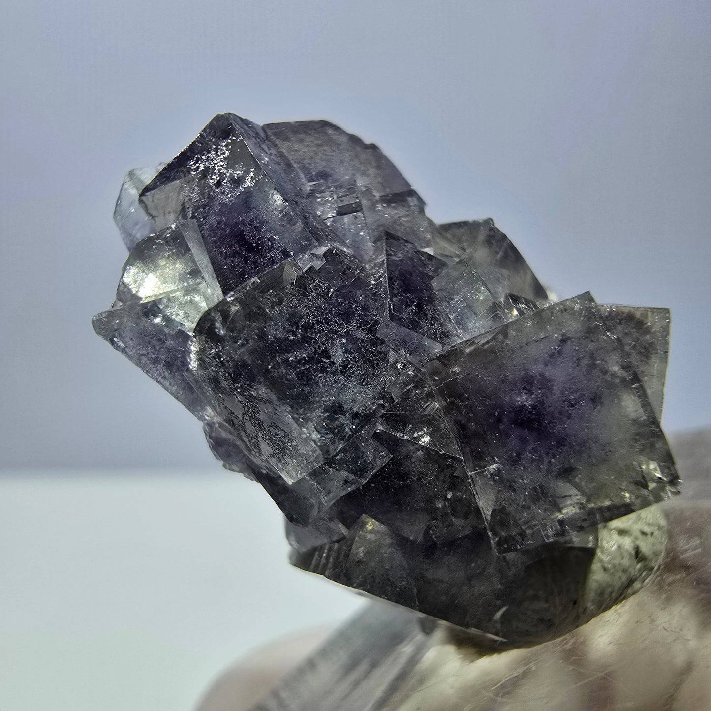Phantom Fluorit Würfel Stufe, grün lila Okorusu, Namibia 27*21*17mm