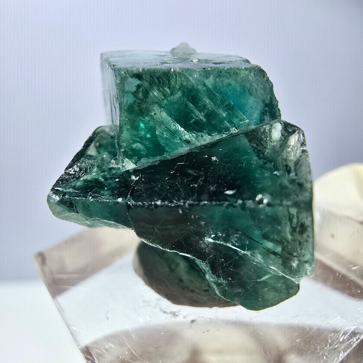 Phantom Fluorit Würfel Stufe, grün lila Okorusu, Namibia 27*19*18mm