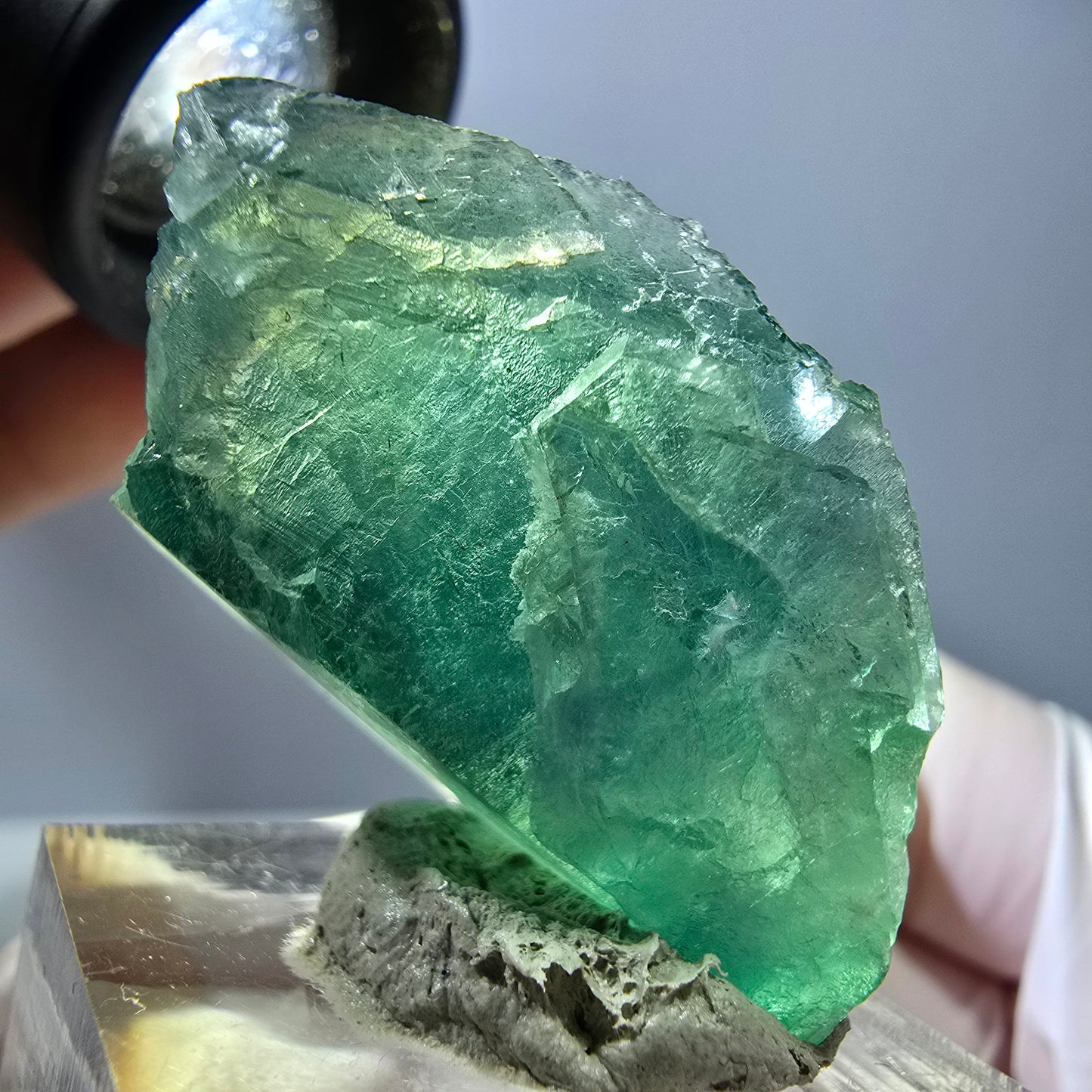 Rare spécimen de cube de fluorite fantôme, vert Okorusu, Namibie 35 x 27 x 20 mm